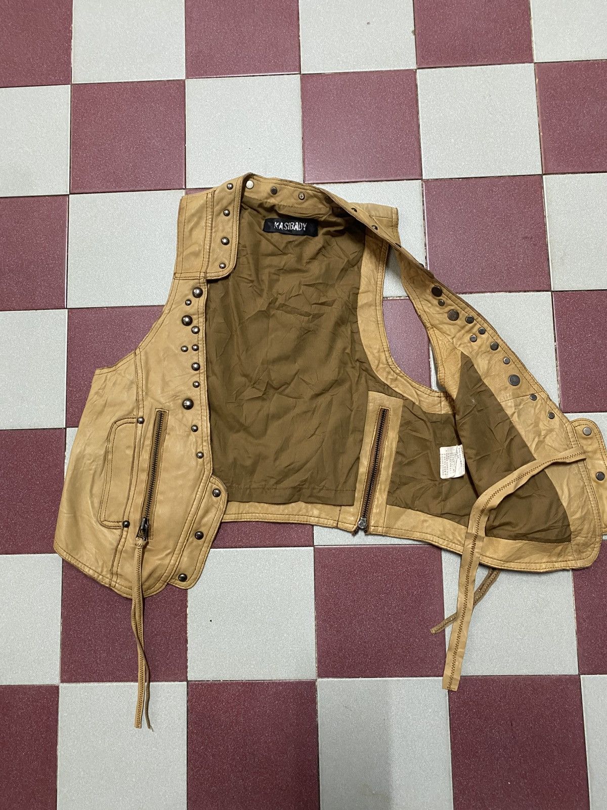 Leather Biker Vest Kasibady