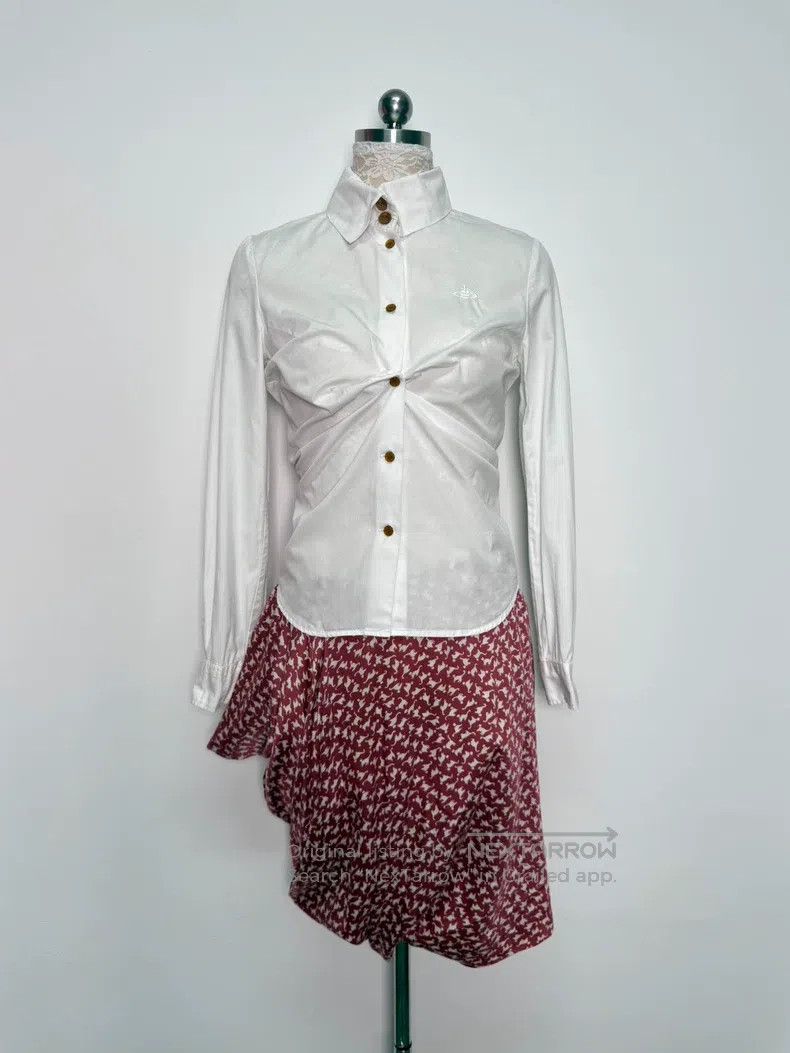 Vivienne Westwood Vivienne Westwood size 3 Grapefruit Pink Cat Pattern Asymme Size 23" - 7 Thumbnail