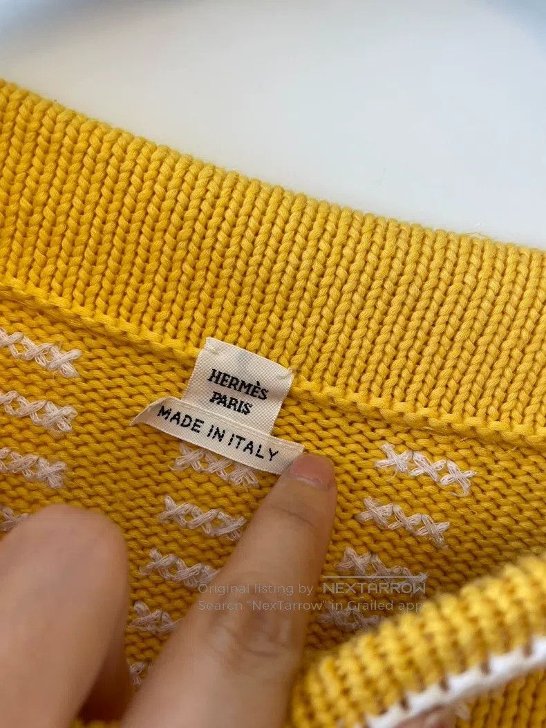 Hermes Hermes Yellow Knit Top Size XS / US 0-2 / IT 36-38 - 4 Thumbnail