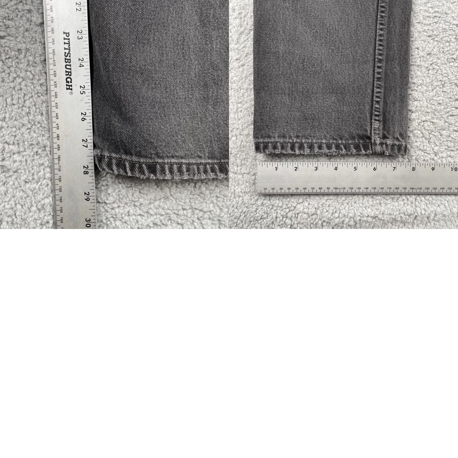 Levi's VINTAGE Levi’s 505 Denim Jeans Black 30x28 Regular 90s Grunge Canada Mens Size US 30 / EU 46 - 10 Thumbnail