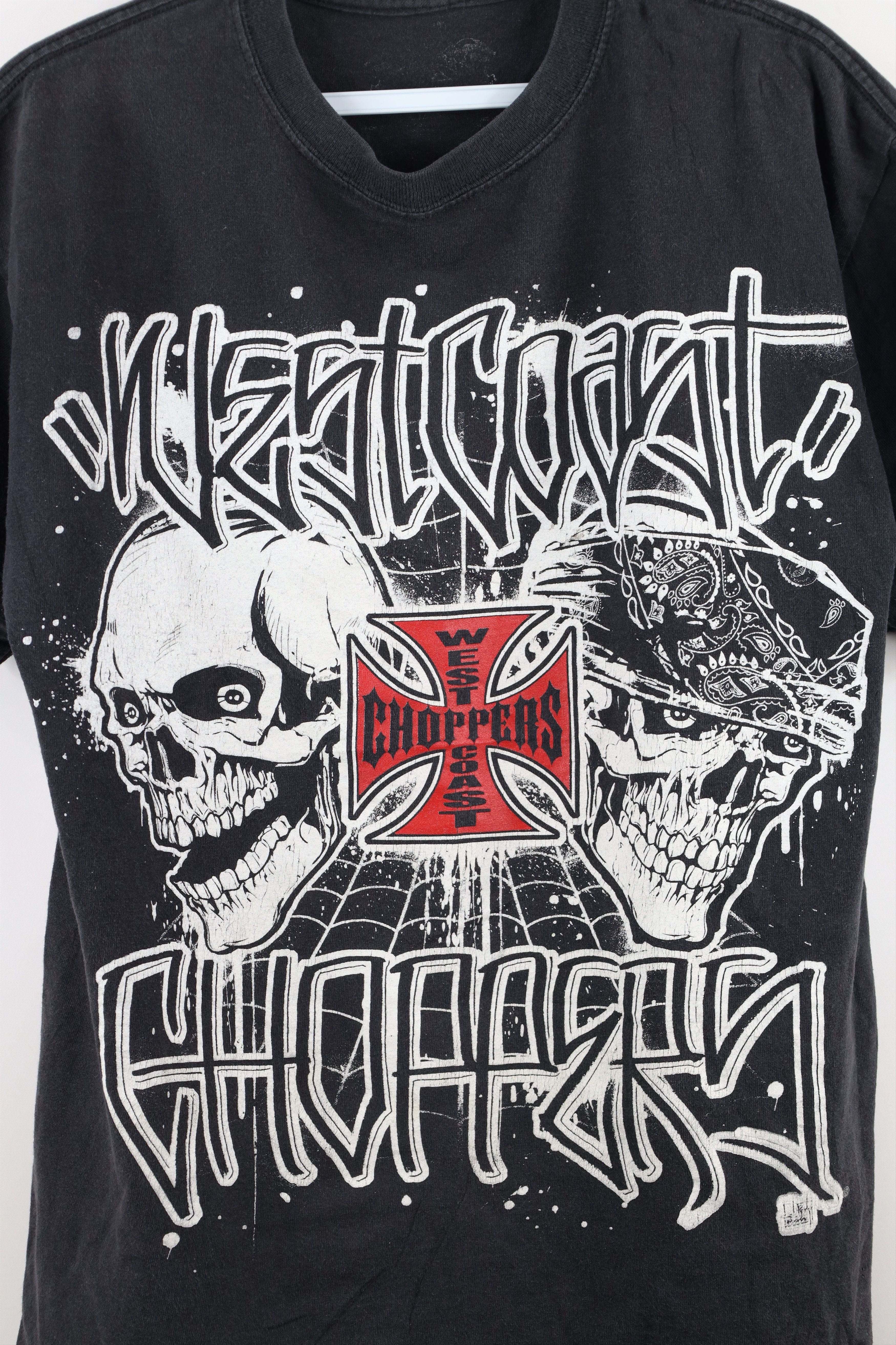 Vintage Vintage Y2K West Coast Choppers Skull Skeleton T-Shirt Size US M / EU 48-50 / 2 - 4 Thumbnail