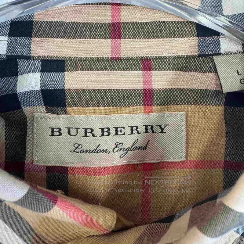 Burberry Burberry Men's Khaki Check Long Sleeve Shirt. Size US L / EU 52-54 / 3 - 3 Thumbnail