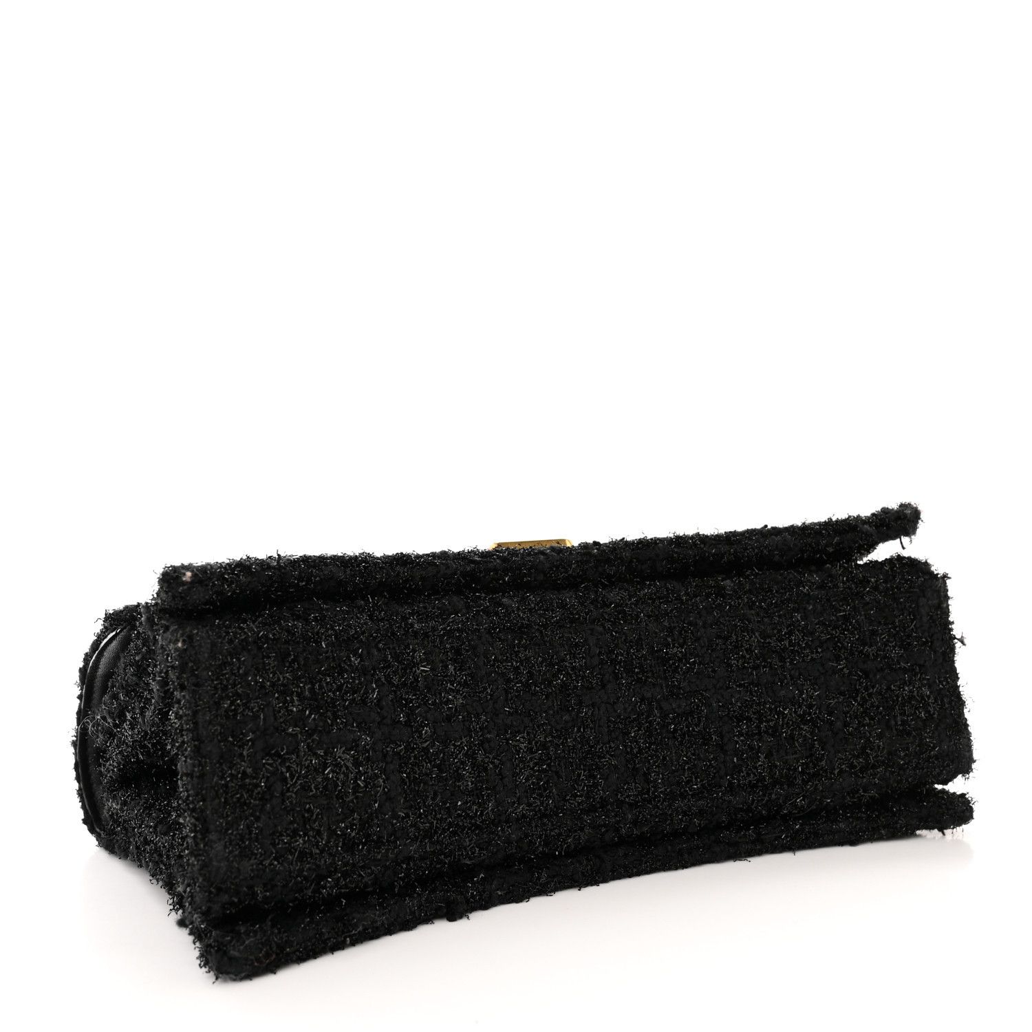 Balenciaga o1mt1gz0924 Size: OS / Crush Small Chain Bag Tweed in Black Size ONE SIZE - 5 Thumbnail