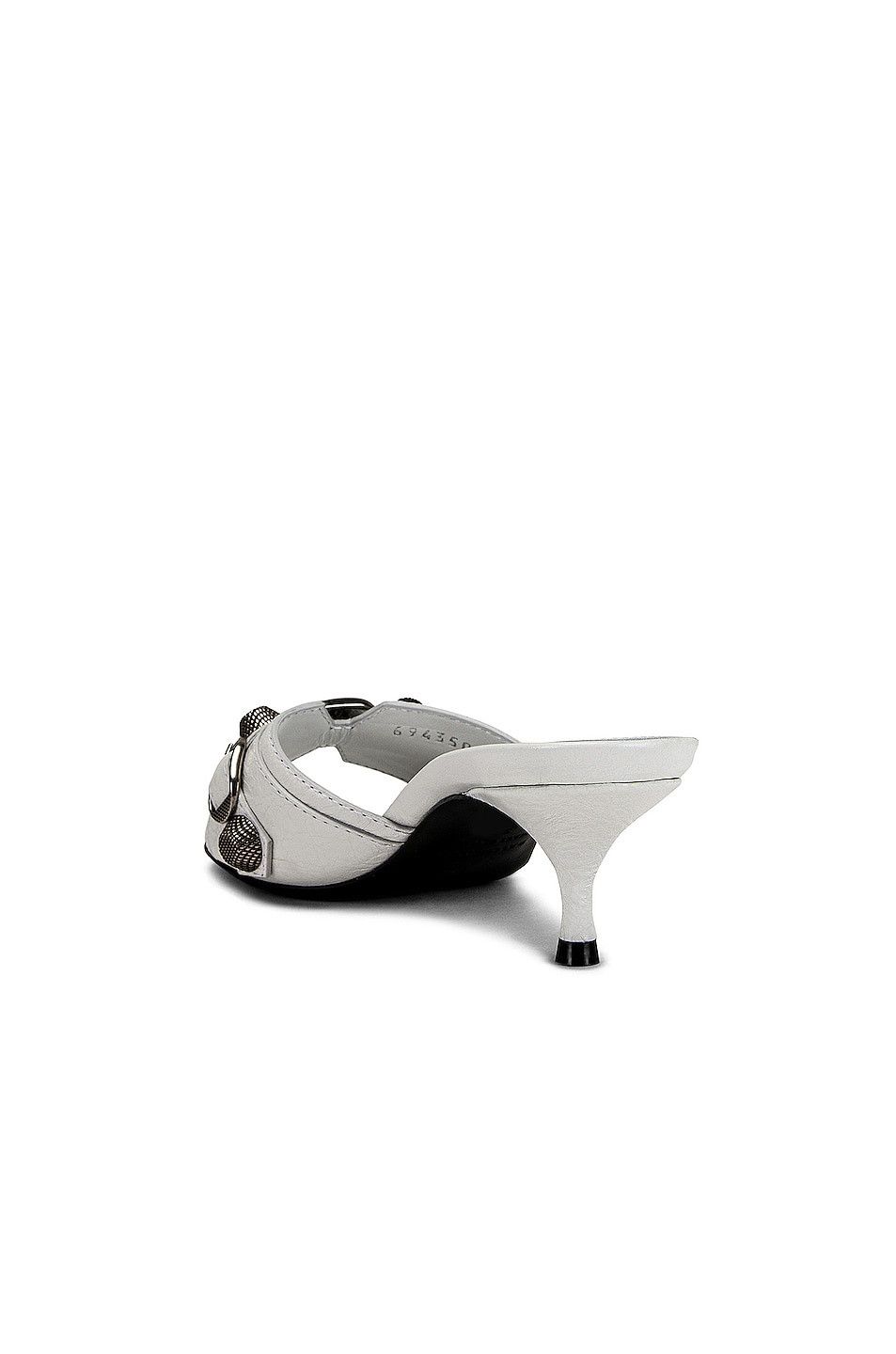 Balenciaga o1w1db10625 Cagole 50mm Sandals in Aged Silver Size US 9 / IT 39 - 3 Thumbnail