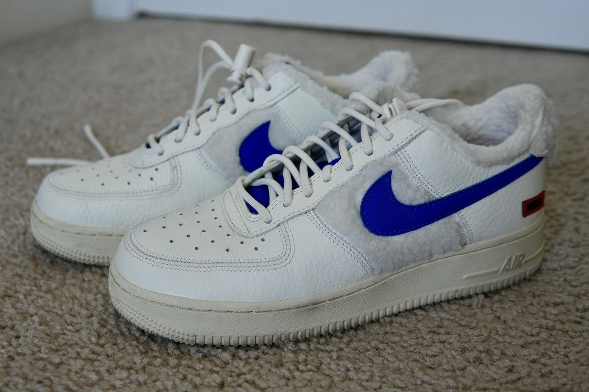 Nike Nike Air Force 1 '07 Sail Racer Blue Sherpa Fleece Size US 7.5 / IT 37.5 - 1 Thumbnail