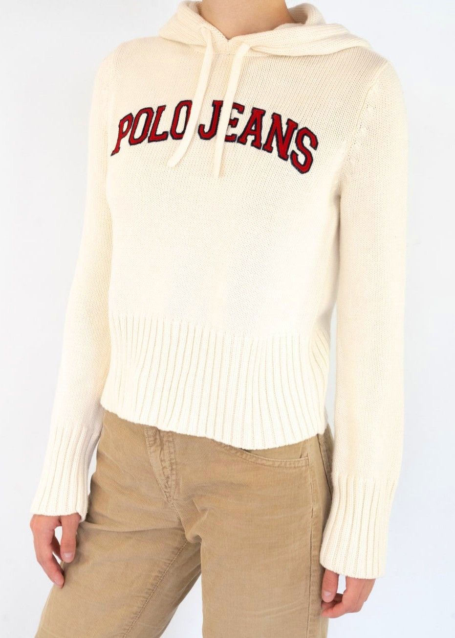 Polo Ralph Lauren × Vintage Vintage Polo Ralph Lauren Knit Hoodie Size S / US 4 / IT 40 - 11 Thumbnail