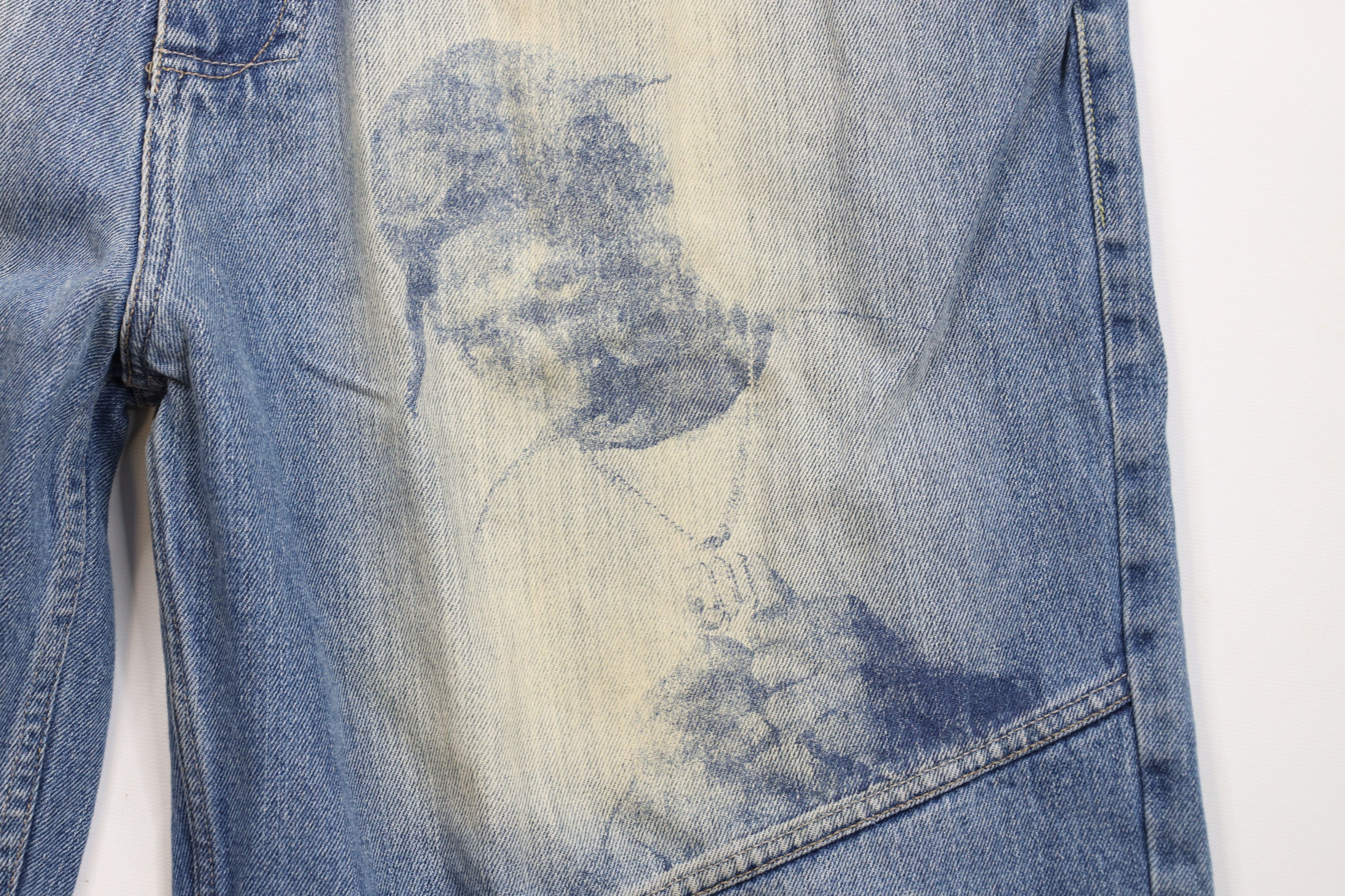 Vintage Vintage Y2K Makaveli 2Pac Tupac Shakur Baggy Denim Shorts Size US 40 / EU 56 - 6 Thumbnail