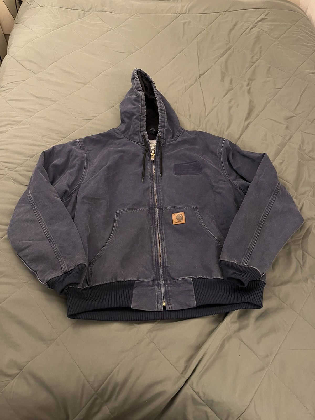 image of Carhartt Work Style Bomber Jacket in Navy, Men's (Size XL)