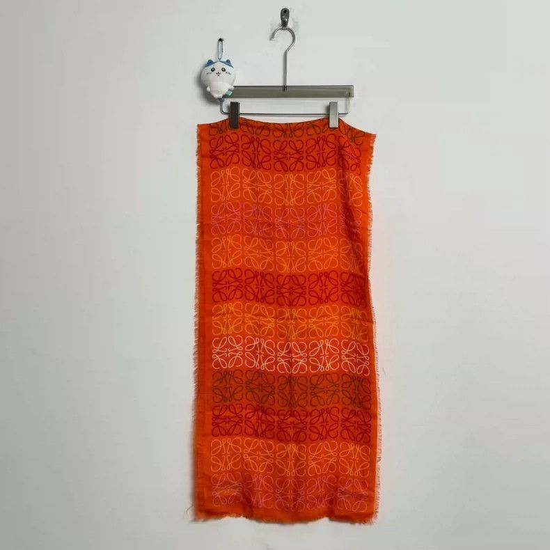 Loewe LOEWE size40*200cm Double-sided logo wool blend silk scarf Size ONE SIZE - 1 Thumbnail