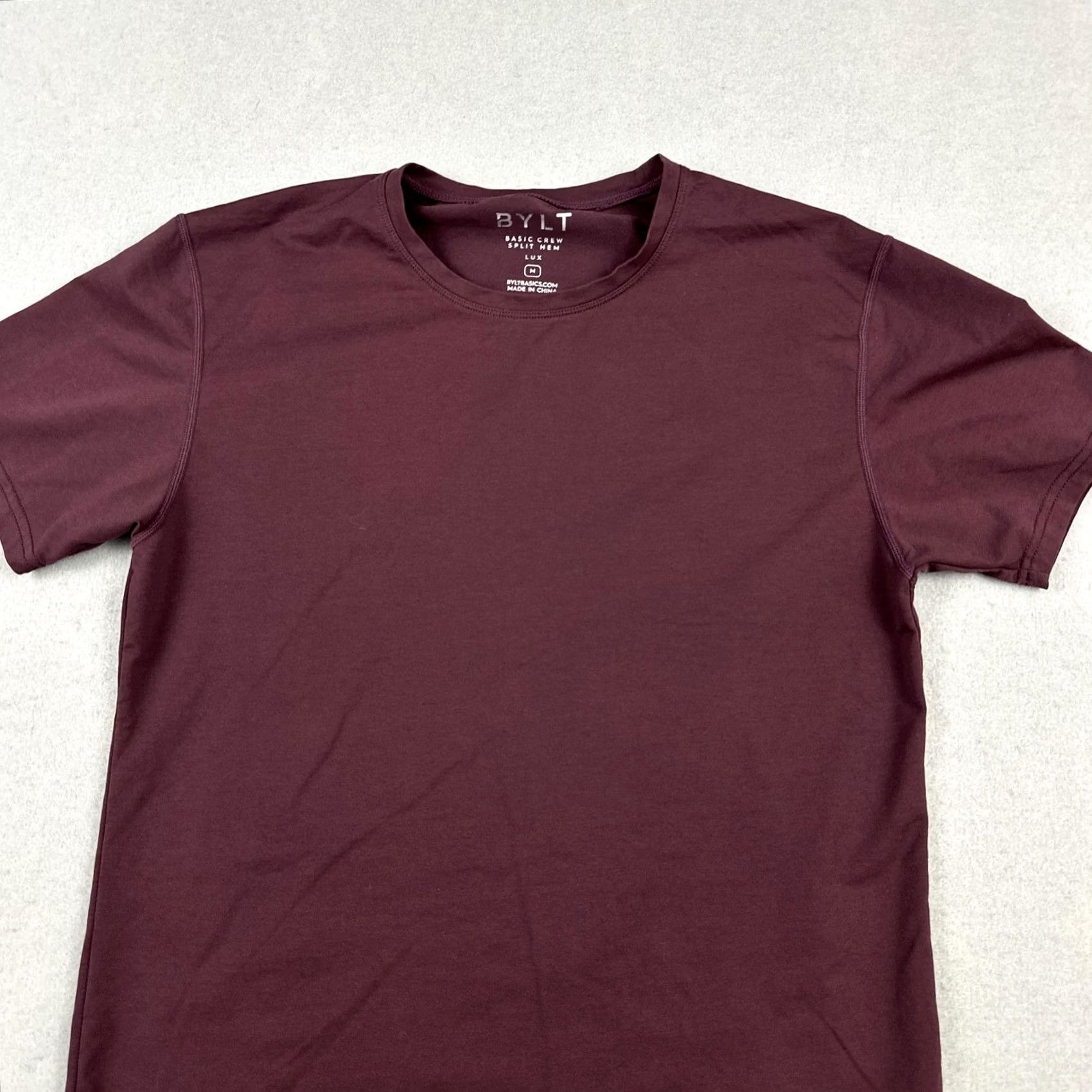 Vintage BYLT Basic Crew Lux Shirt Men Medium Red Stretch Tee T-Shirt M Size US M / EU 48-50 / 2 - 2 Thumbnail