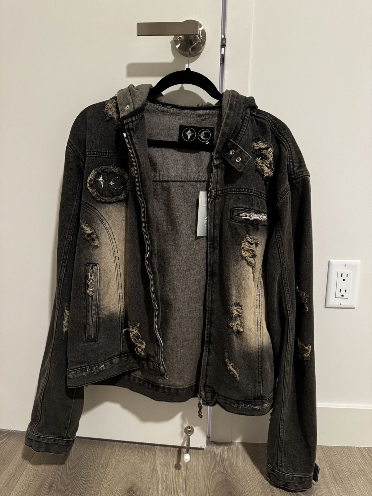 Thug Club Thug Club Hooded Denim Jacket | Grailed