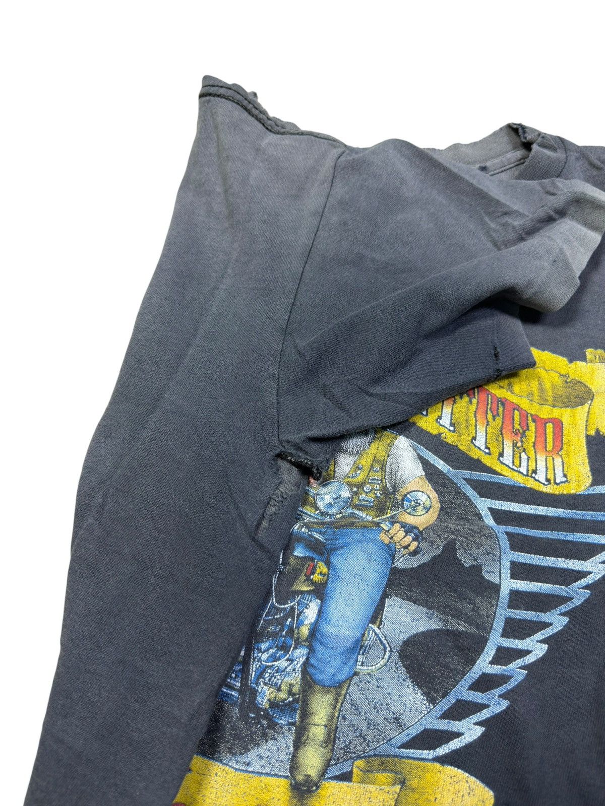 Indian Motorcycle *RARE* VINTAGE INDIAN MOTORCYLE BIKER SUPER FADED USA TEE Size US M / EU 48-50 / 2 - 8 Thumbnail