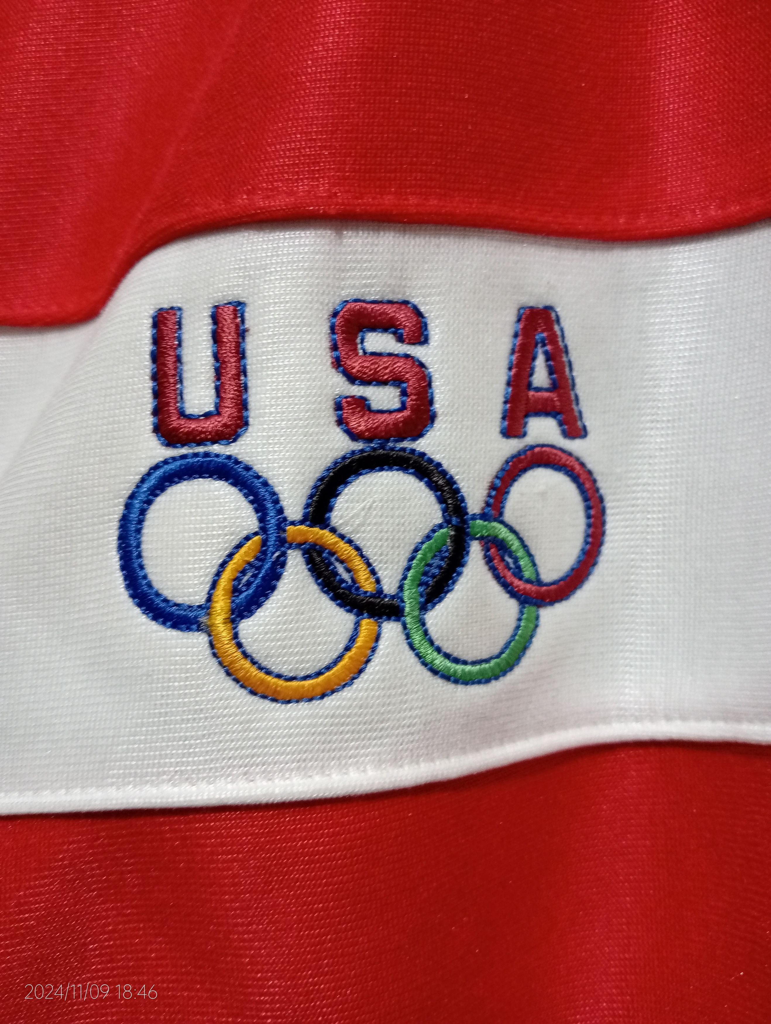 Adidas Vintage '80s Adidas Olympic USA Track Jacket Very Rare Size US XL / EU 56 / 4 - 4 Thumbnail