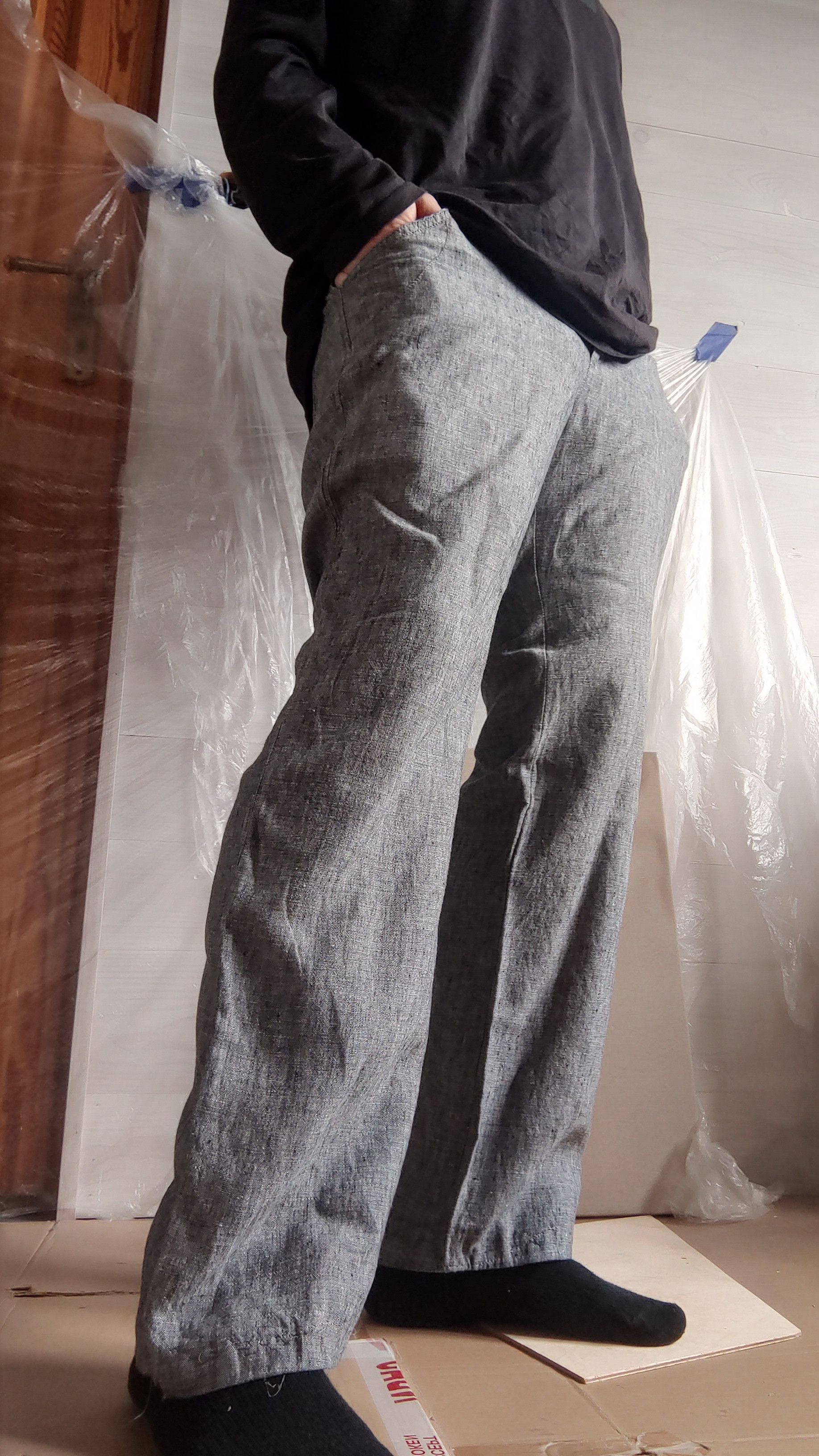 Vintage 100% Linen Pants Flared Baggy Minimalist y2k Vintage Size US 32 / EU 48 - 6 Thumbnail
