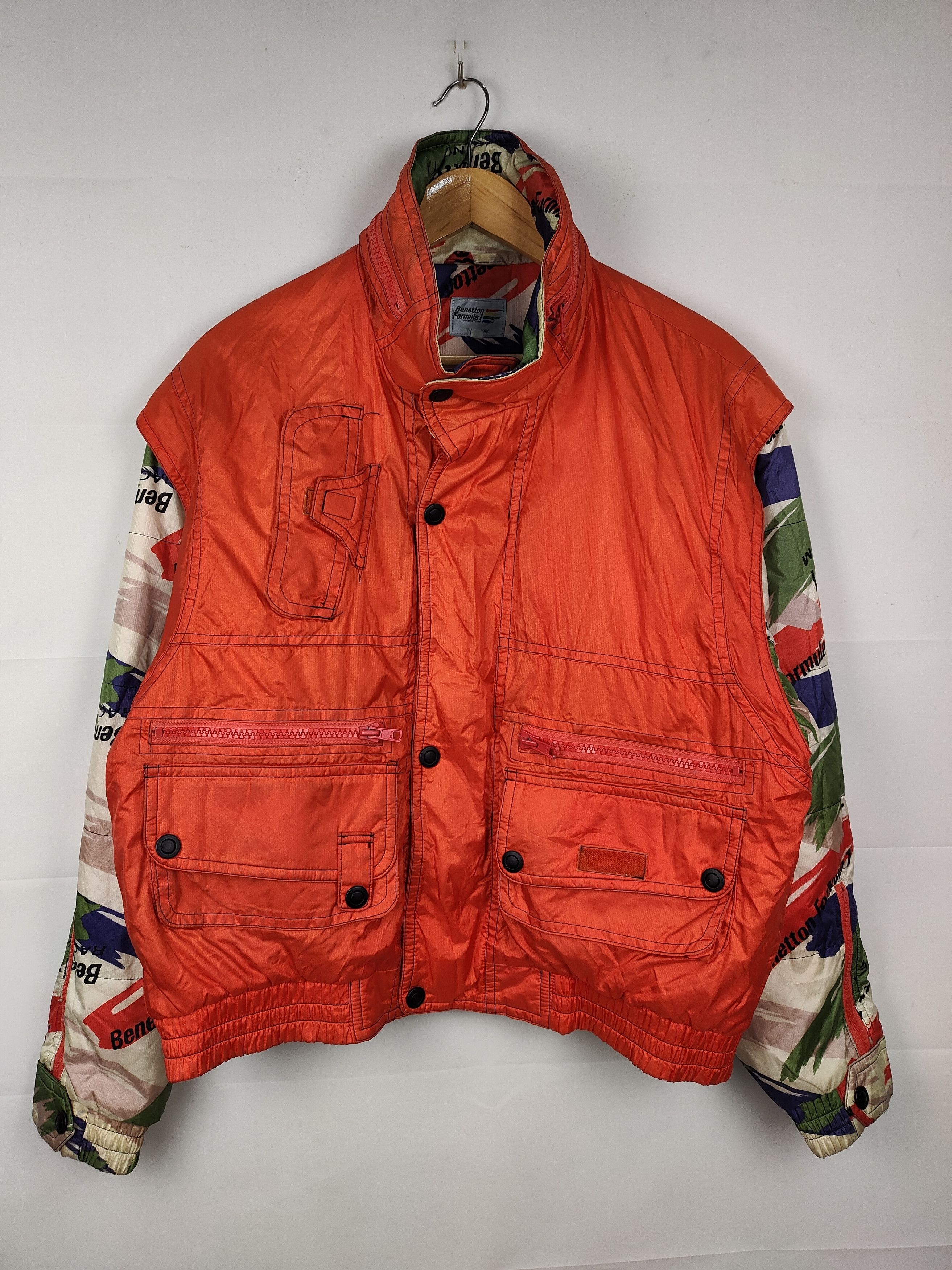 Benetton Vintage Benetton Formula 1 Racing Team Hooded Jacket Size US M / EU 48-50 / 2 - 1 Thumbnail