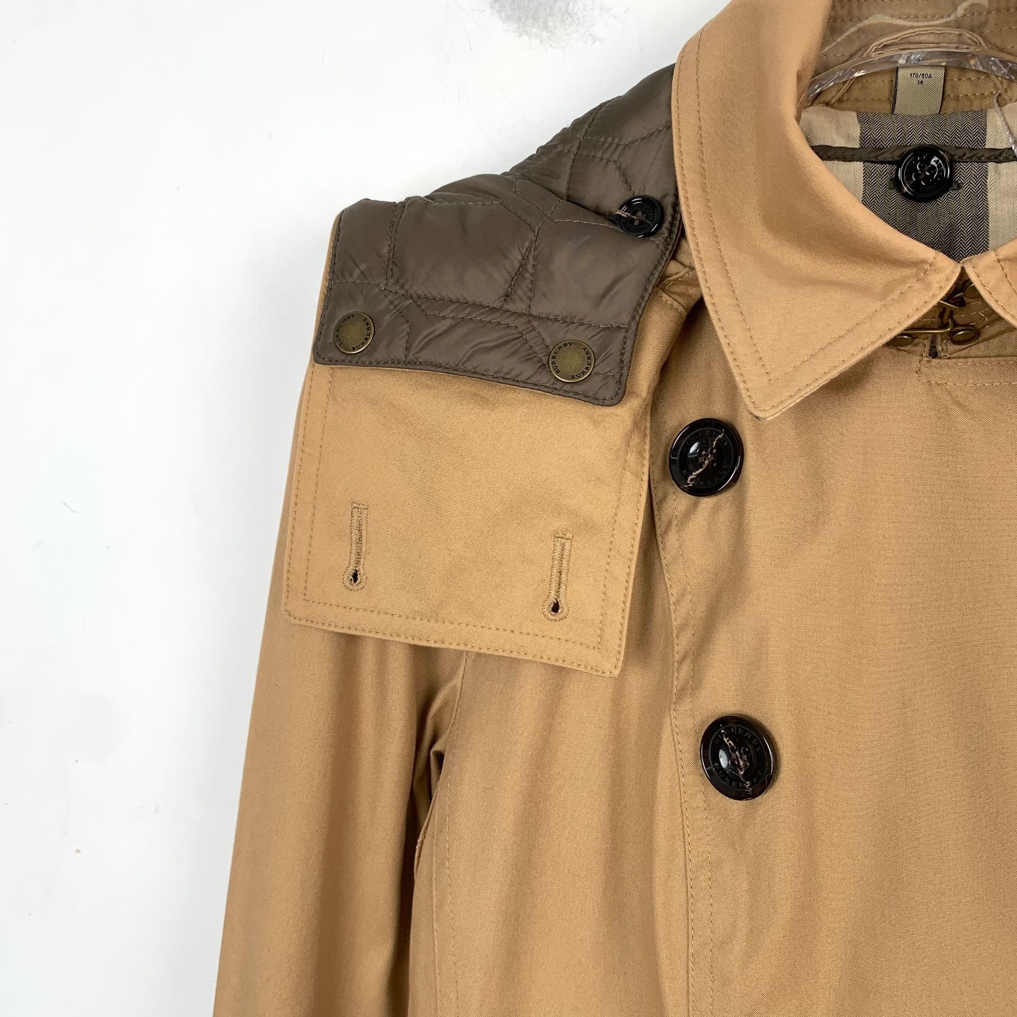 Burberry Burberry Brown Cotton Double-Breasted Hooded Trench Coat wit Size S / US 4 / IT 40 - 7 Thumbnail
