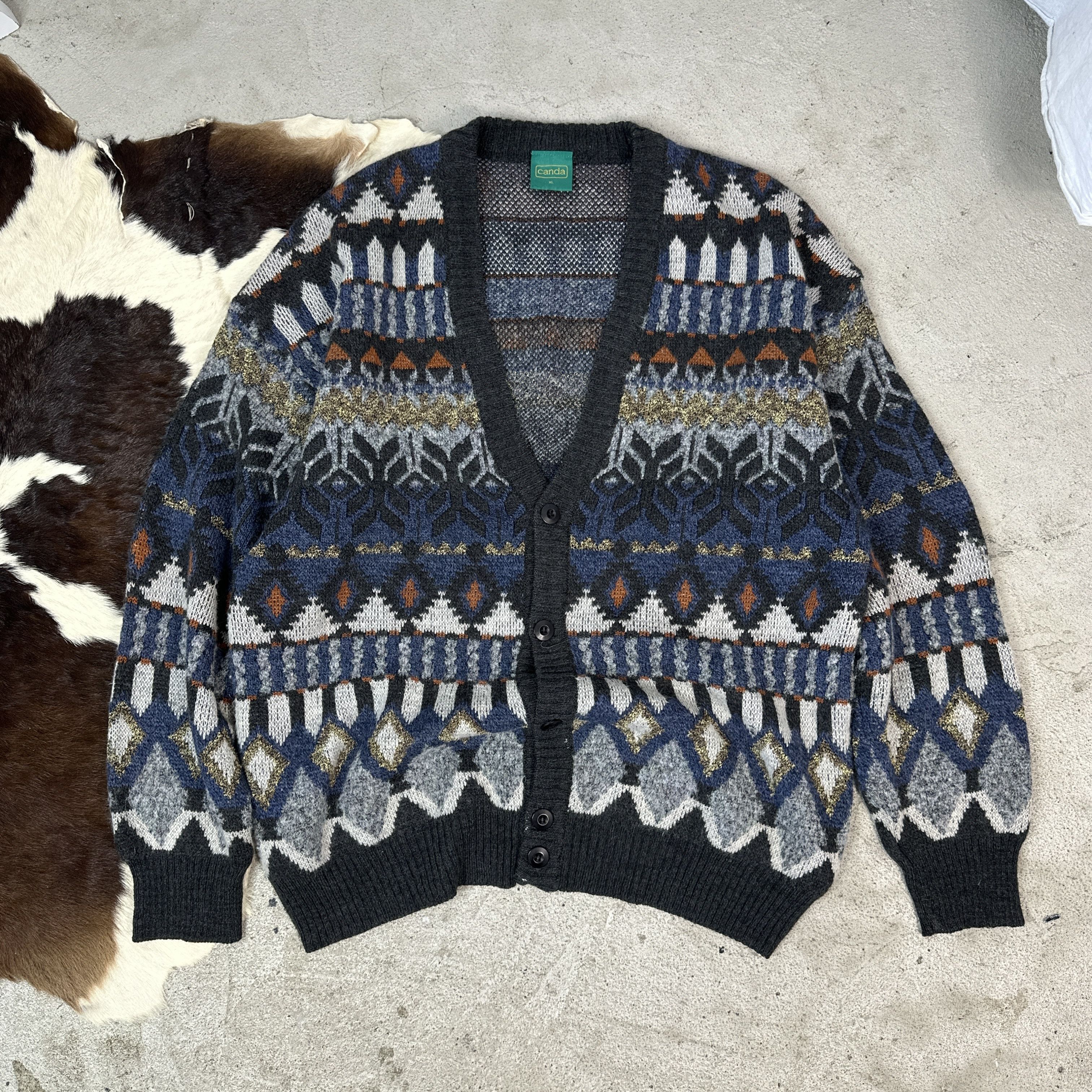 Vintage Vintage 90s Cardigan Size US XL / EU 56 / 4 - 1 Thumbnail