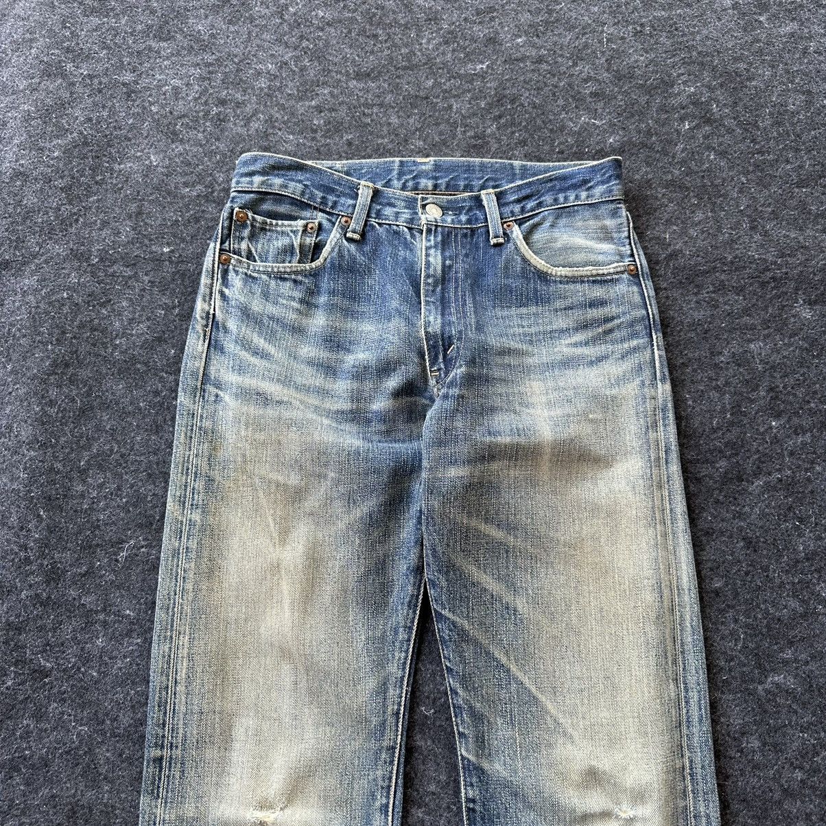 Levi's Levis 505 Red Loop Faded Washed Vintage Denim 29x33 D645 Size US 29 - 2 Thumbnail
