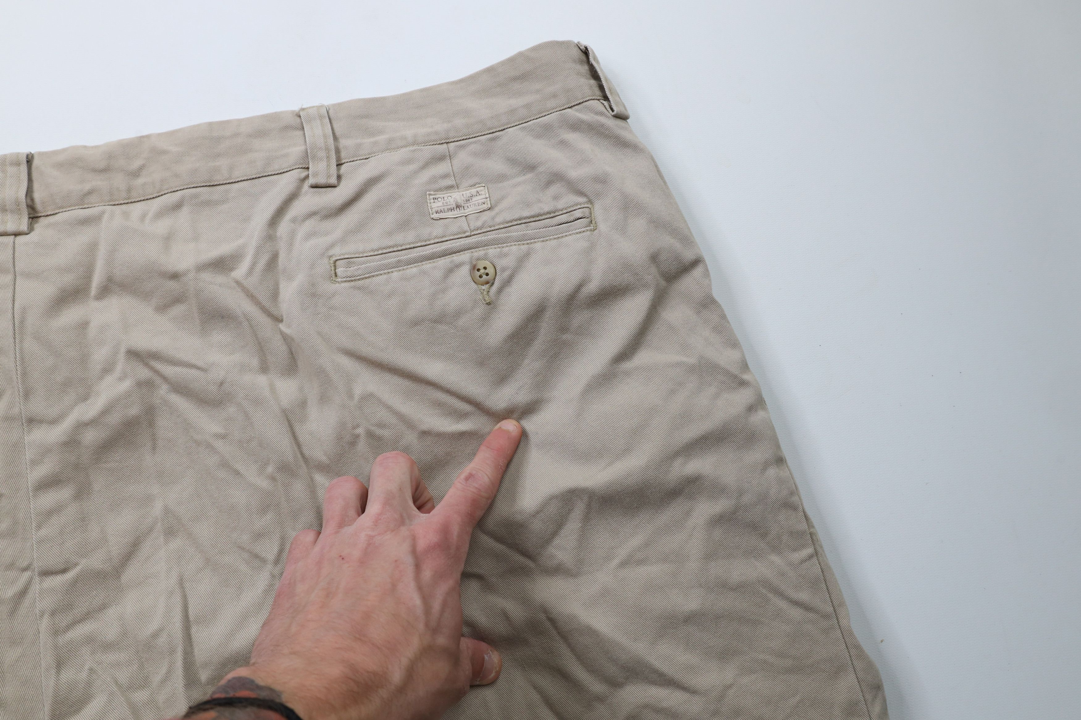 Ralph Lauren × Vintage Vintage 90s Ralph Lauren Above Knee Chino Shorts Cotton Size US 44 / EU 60 - 16 Thumbnail