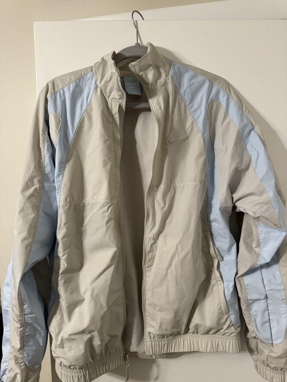 image of Drake x Nike Nocta Track Jacket in Silver, Men's (Size Medium)
