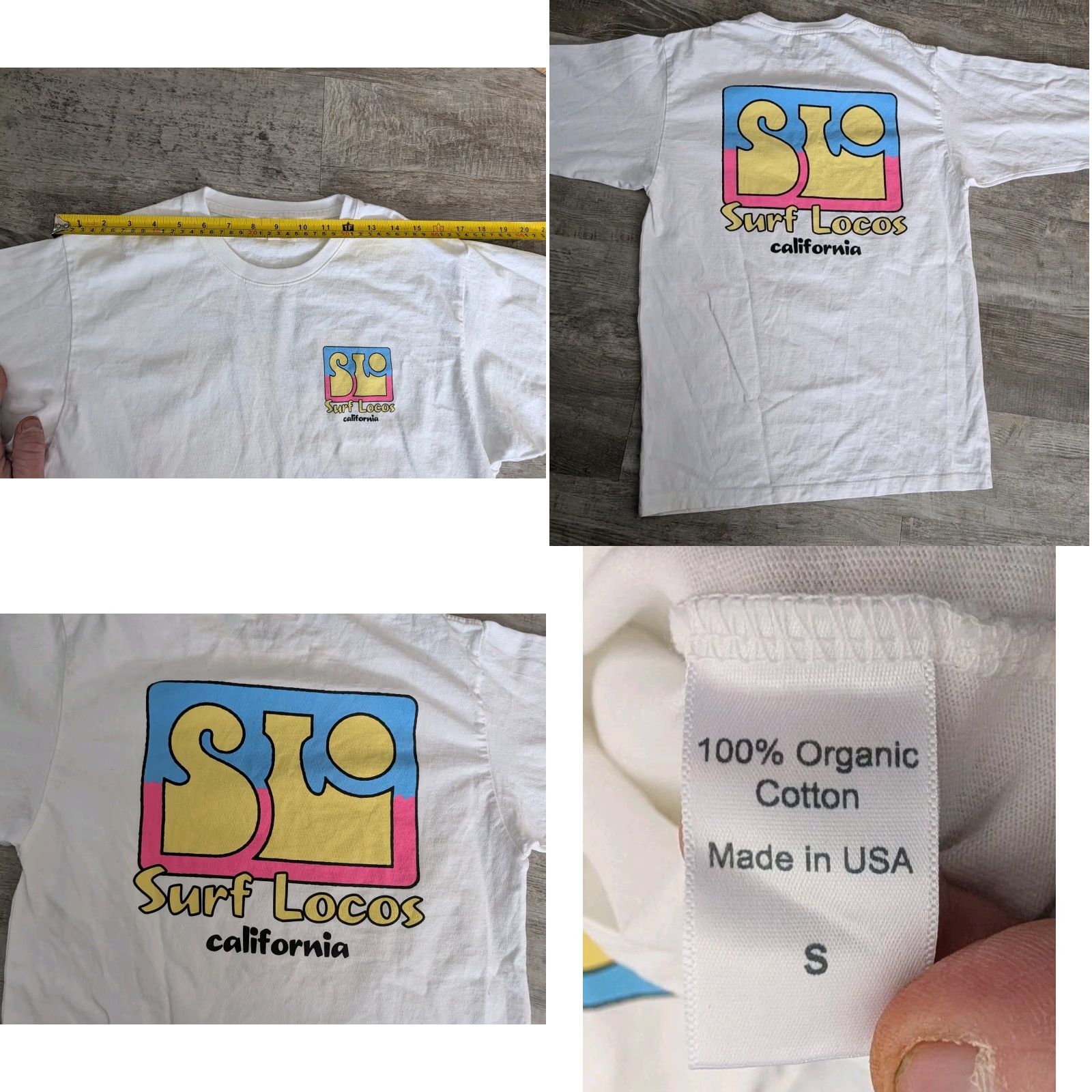 Doublet Surf Locos White Long Sleeve Mens Double-Sided Tee Shirt S Small USA Made Size US S / EU 44-46 / 1 - 8 Thumbnail