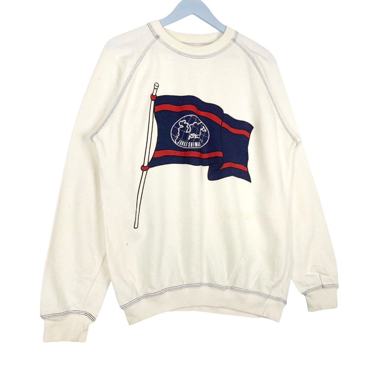 Junko Shimada × Vintage Vintage Junko Shimada Printed Crewneck Sweatshirt White Size US M / EU 48-50 / 2 - 3 Thumbnail