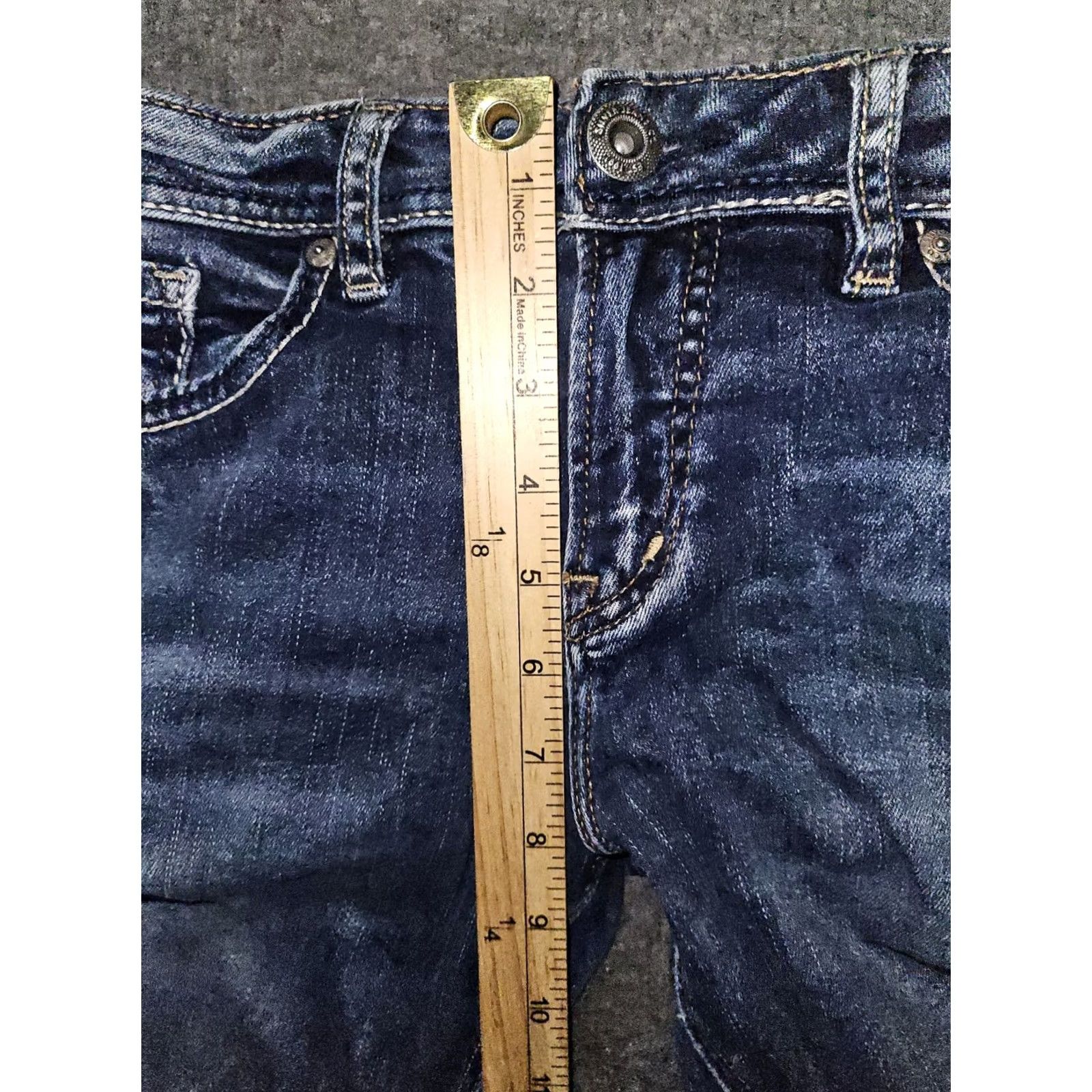 Silver Jeans Co. Silver Jeans Women's Jeans Bootcut 29x33 Slim Low Rise Embroidered Blue Denim Stretch Size 29" - 5 Thumbnail