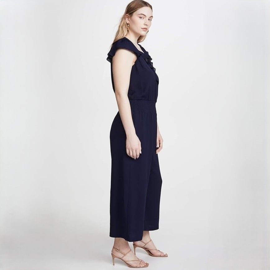 Parker Billie Cropped Jumpsuit in Navy size US 4 NWOT MSRP $288 Size 27" / US 4 / IT 40 - 4 Thumbnail