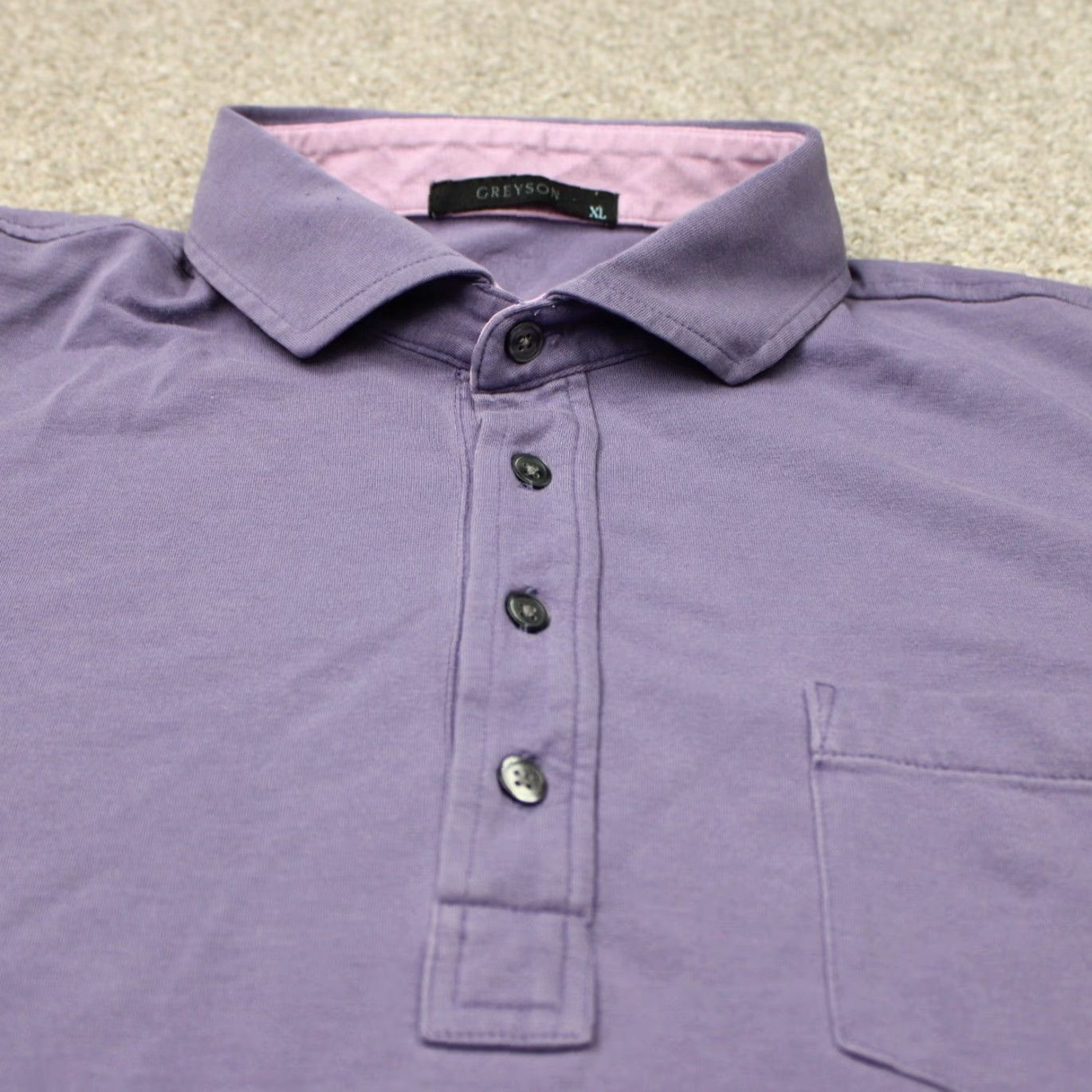 Vintage Greyson Polo Shirt Mens XL Purple Golf Polyester Blend Short Sleeve Pullover Shirt Polo Size US XL / EU 56 / 4 - 7 Thumbnail