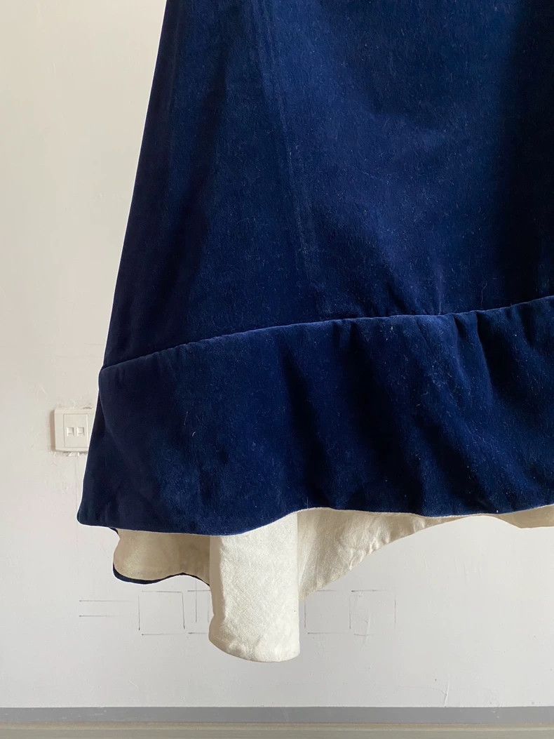 Comme des Garcons Comme Des Garcons size M Blue Velvet Asymmetric Deconstruct Size 25" / US 0 / IT 36 - 7 Thumbnail