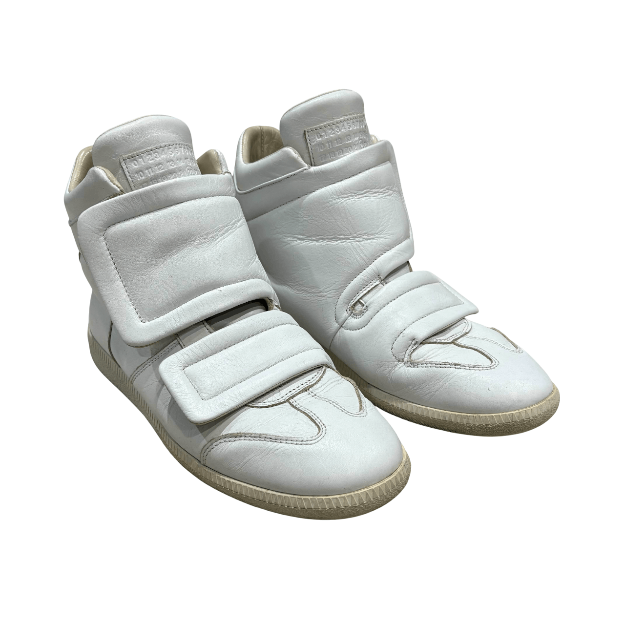 Maison Margiela Margiela Double Strap Clinic Suede Velcro Sneakers