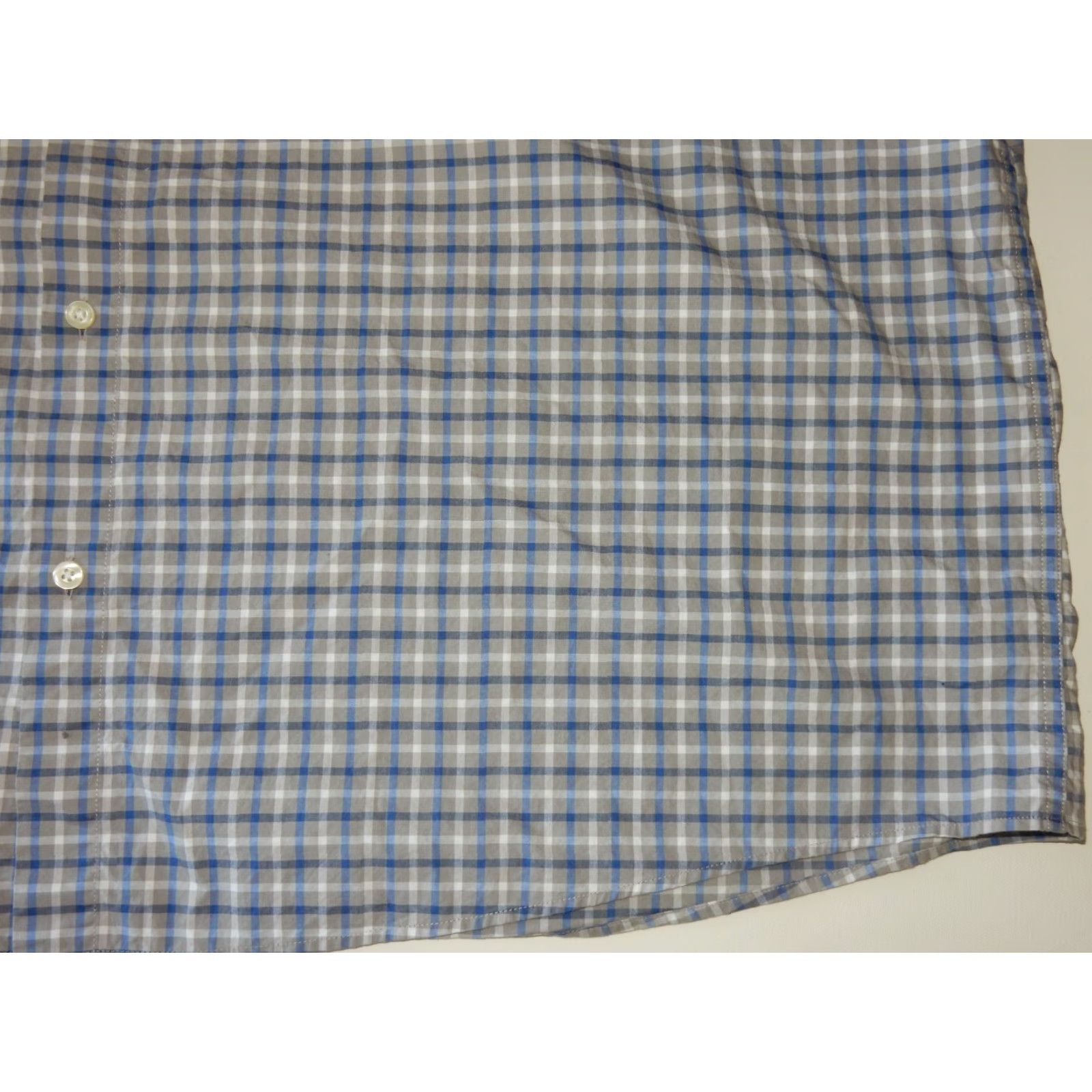 Liz Claiborne VINTAGE Claiborne Men's Dress Shirt Big & Tall 3XLT Long Sleeve Plaid Cotton Gray Size US XXL / EU 58 / 5 - 2 Thumbnail