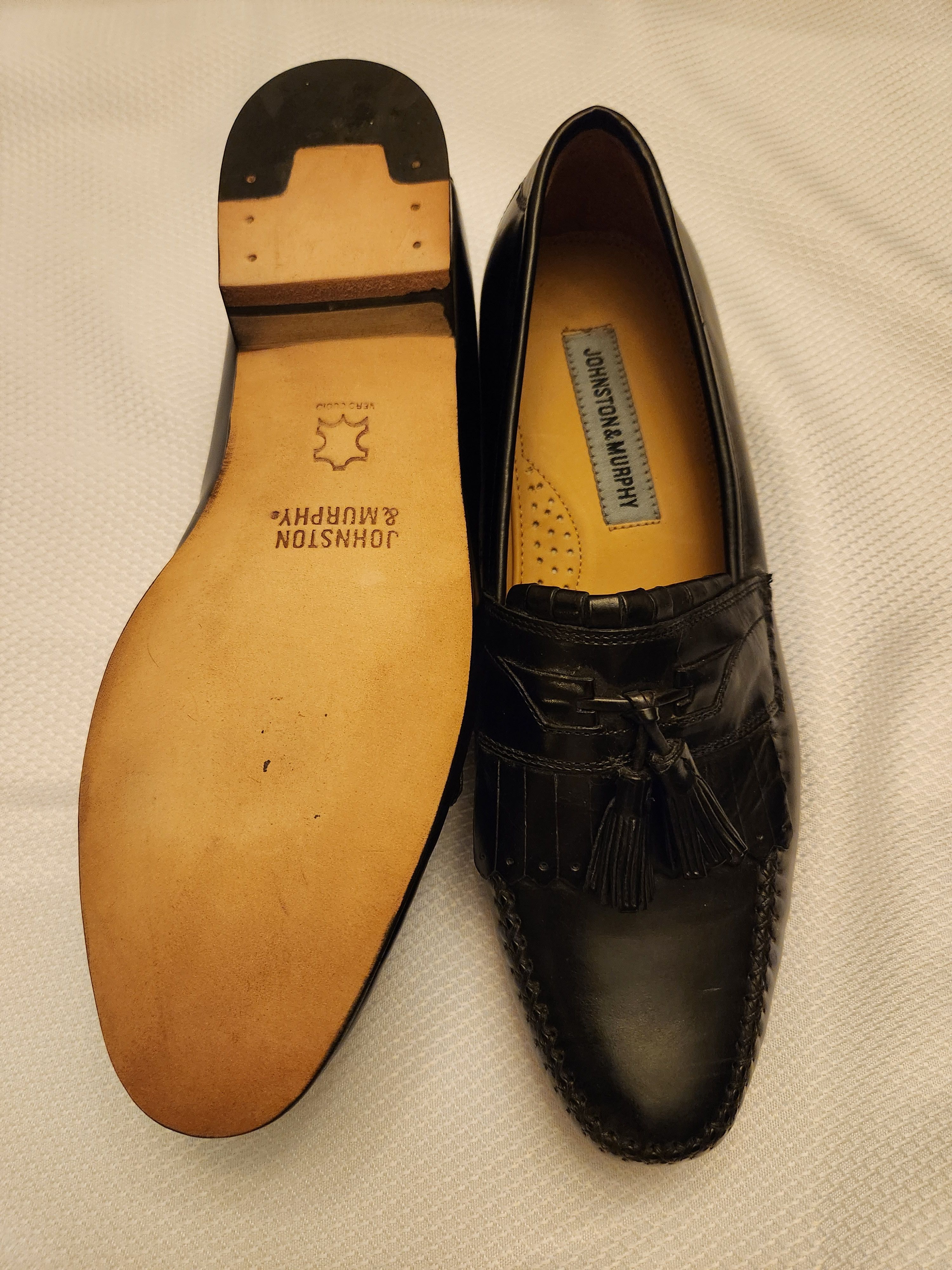 Johnston & Murphy NWOB 100% Leather Men's Tasseled Loafers Size US 9 / EU 42 - 3 Thumbnail
