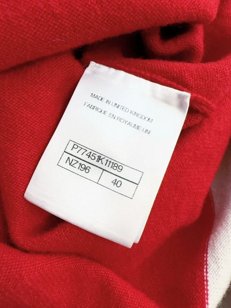 Chanel Chanel 24A red double c large logo striped knitted short s Size S / US 4 / IT 40 - 6 Thumbnail