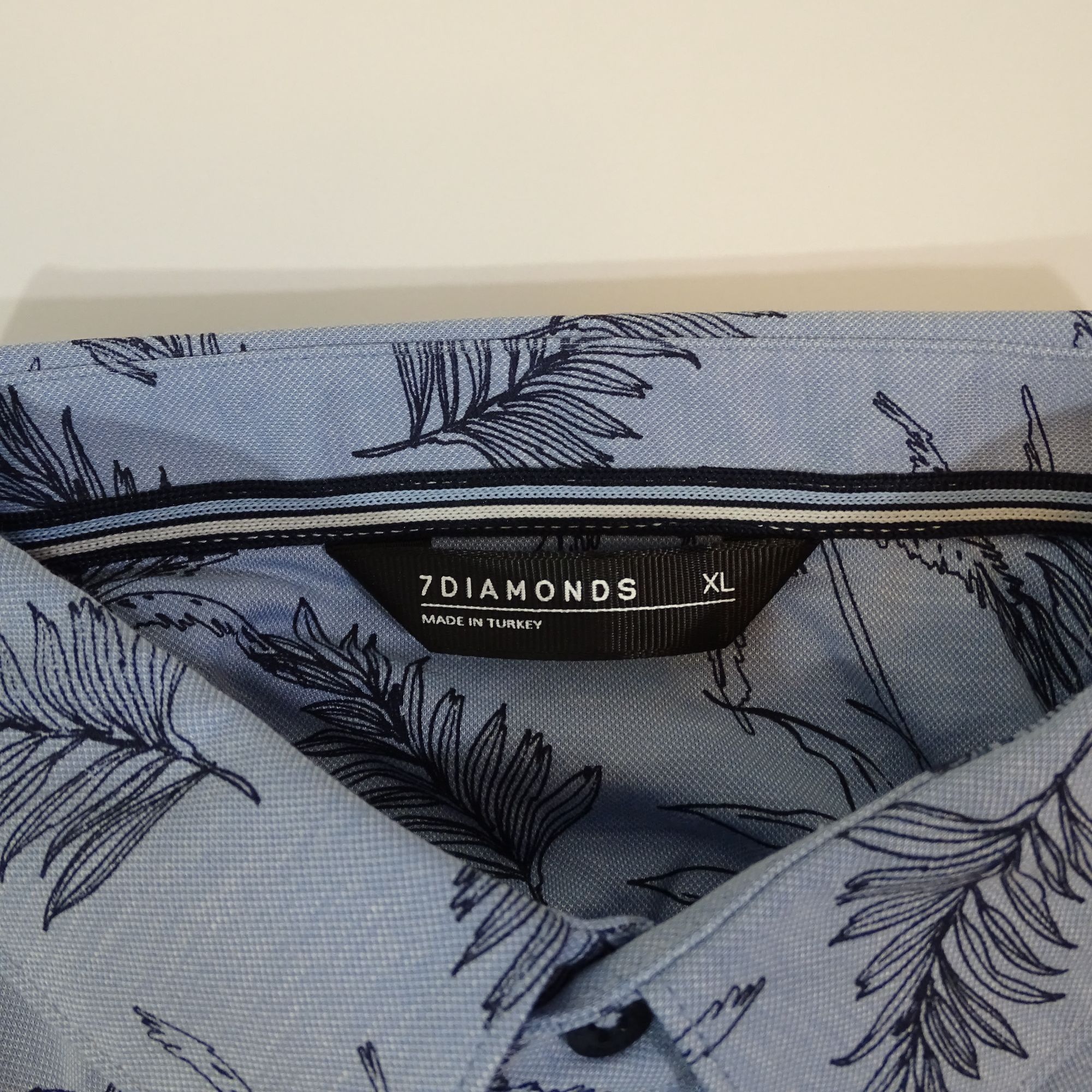 7Diamonds 7 Diamonds Men Polo Shirt Blue Size XL Pima Cotton Palm Size US XL / EU 56 / 4 - 6 Thumbnail