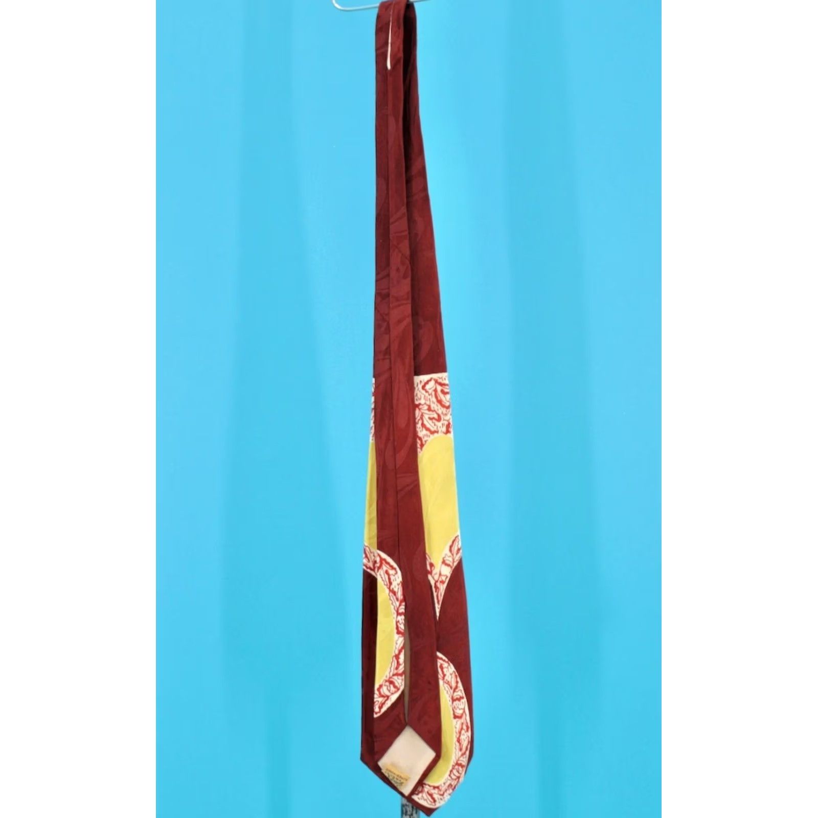 Vintage VTG Yankee 1940s Silk Necktie 40s Tie Mens Brown Yellow Vintage Condition Great Measurements 49" Long 4" Wide Men Size ONE SIZE - 6 Thumbnail