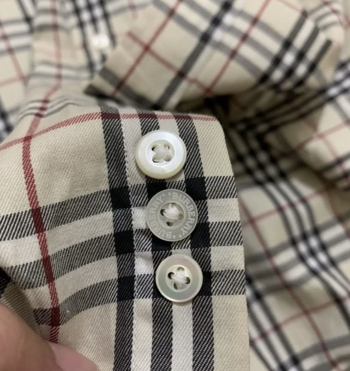 Burberry × Vintage Vintage 90s Burberry London TH Nova Check Plaid Shirt Size US M / EU 48-50 / 2 - 5 Thumbnail
