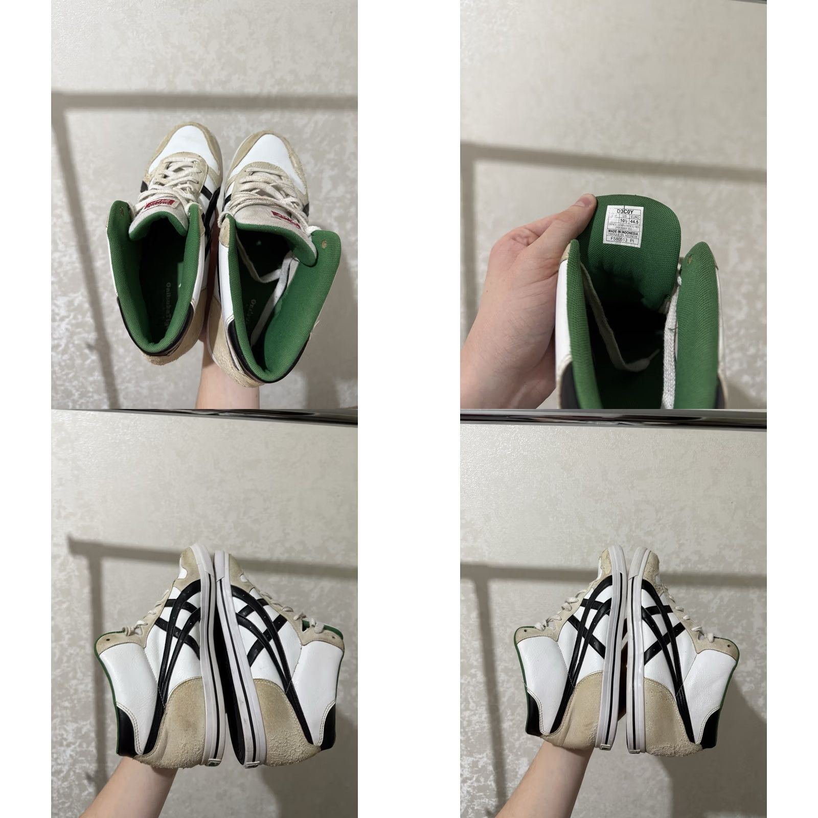 Onitsuka Tiger VINTAGE ASICS Onitsuka Tiger Aaron MT HIGH-TOP MEN’S SPORTS SNEAKERS Sz 44.5 White Leather Sneakers Mens 90s Athletic Size US 10 / EU 43 - 10 Thumbnail