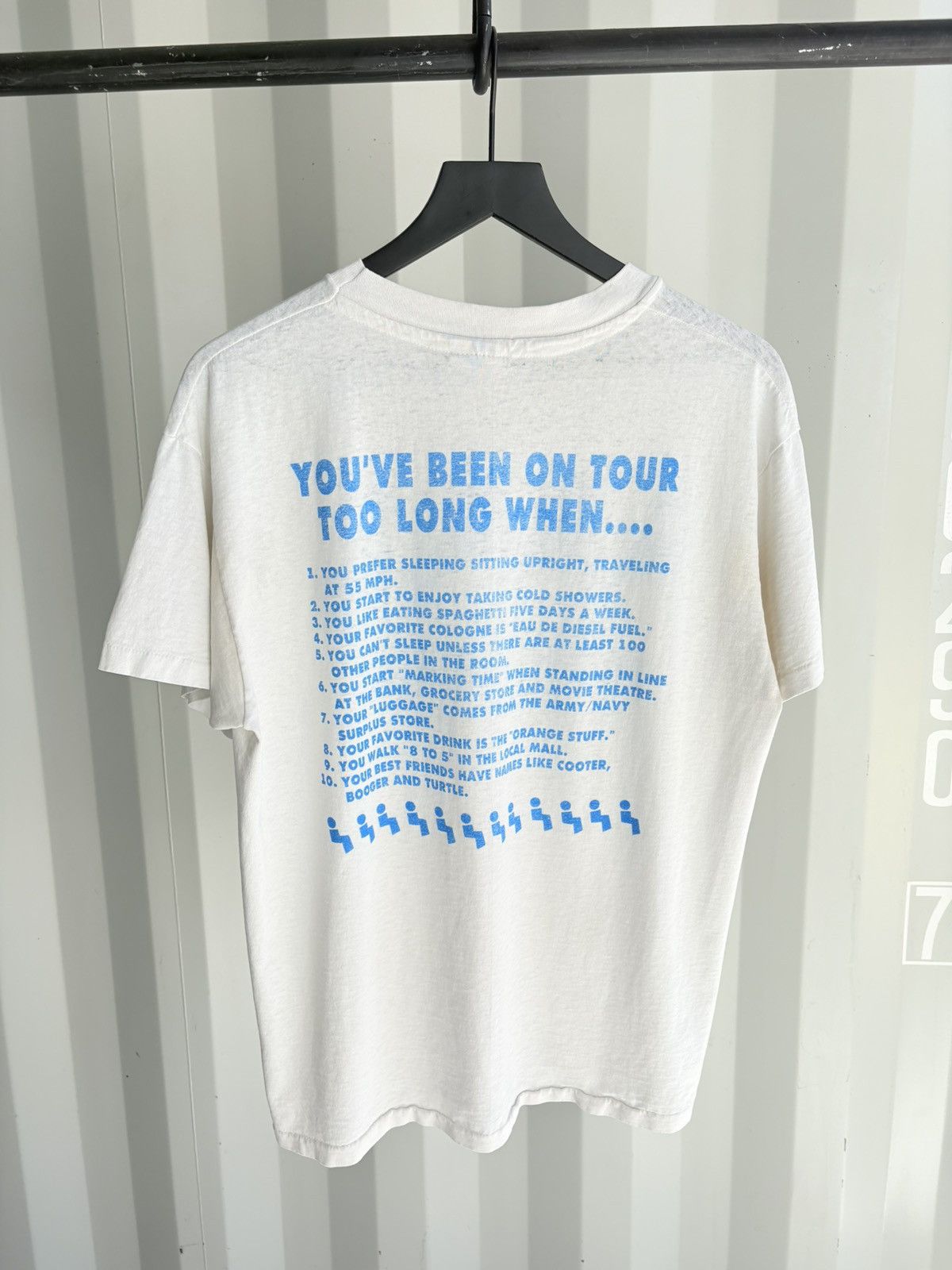 Vintage Thrashed Tour Too Long Faded Distressed Shirt ERD GRUNGE Size US L / EU 52-54 / 3 - 5 Thumbnail