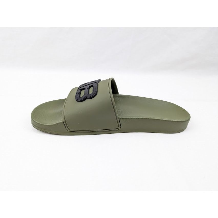 Balenciaga o1rshd1 BB Injecfion Pool Slides in Khaki Size US 9 / EU 42 - 7 Thumbnail