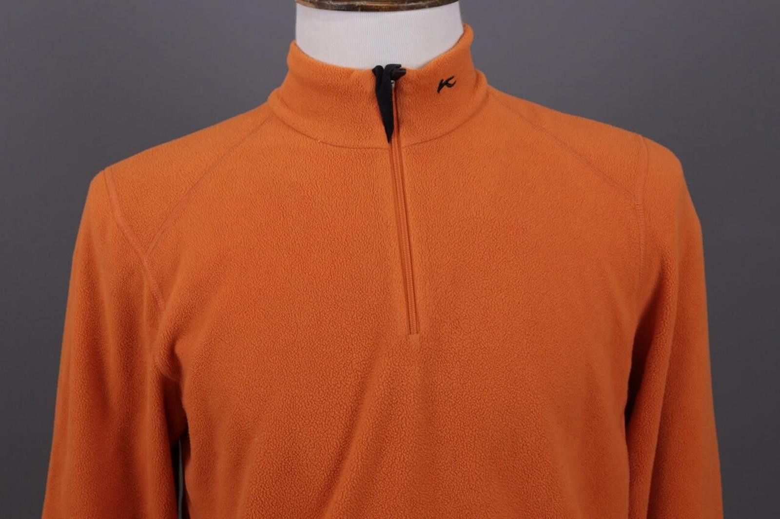 KJUS KJUS System Orange 1/4 Zip Activewear Fleece Jacket Size M Size US M / EU 48-50 / 2 - 2 Thumbnail