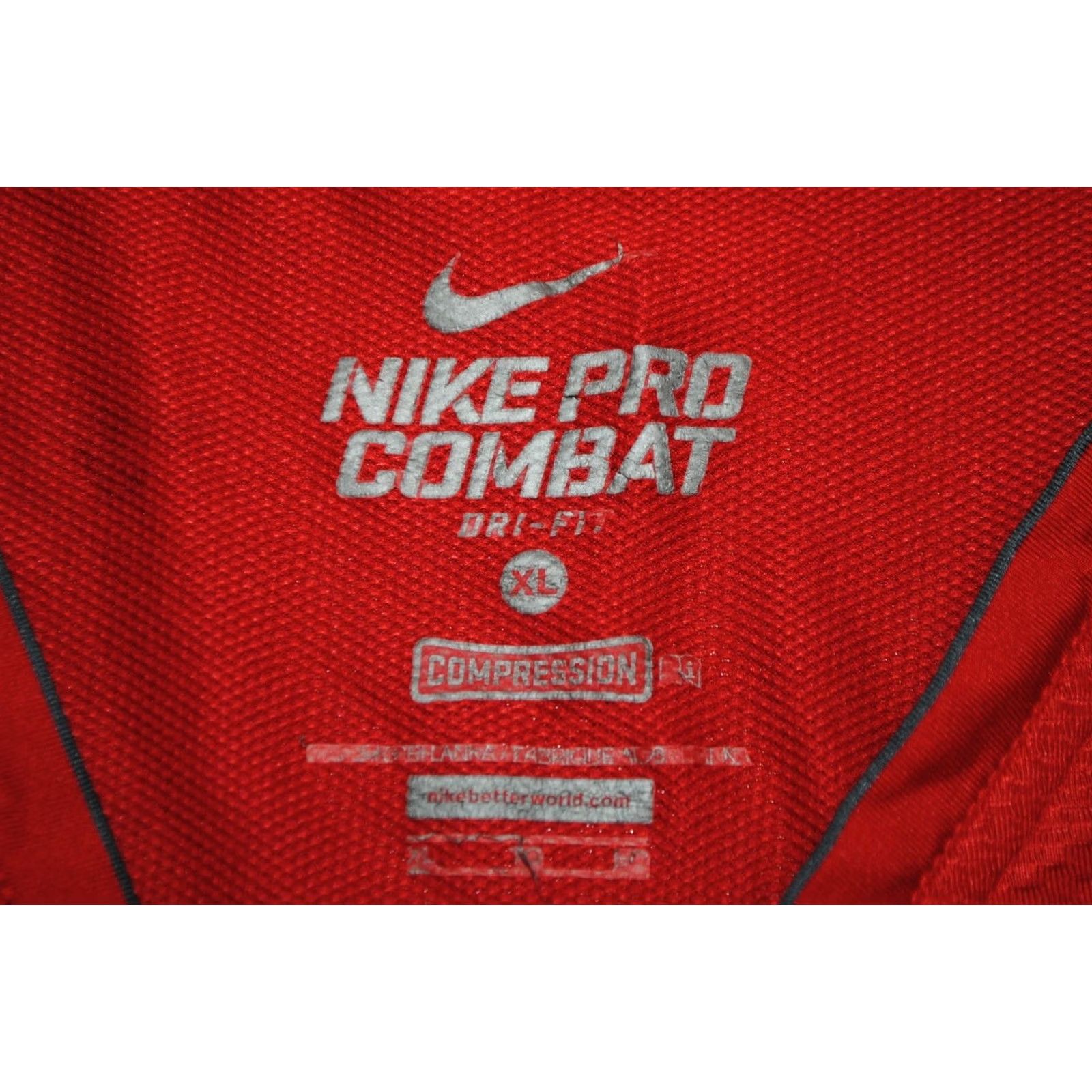 Nike Nike Pro Combat Stay Cool Compression Shirt Jersey Trikot Camiseta Mens XL Red Size US XL / EU 56 / 4 - 4 Thumbnail