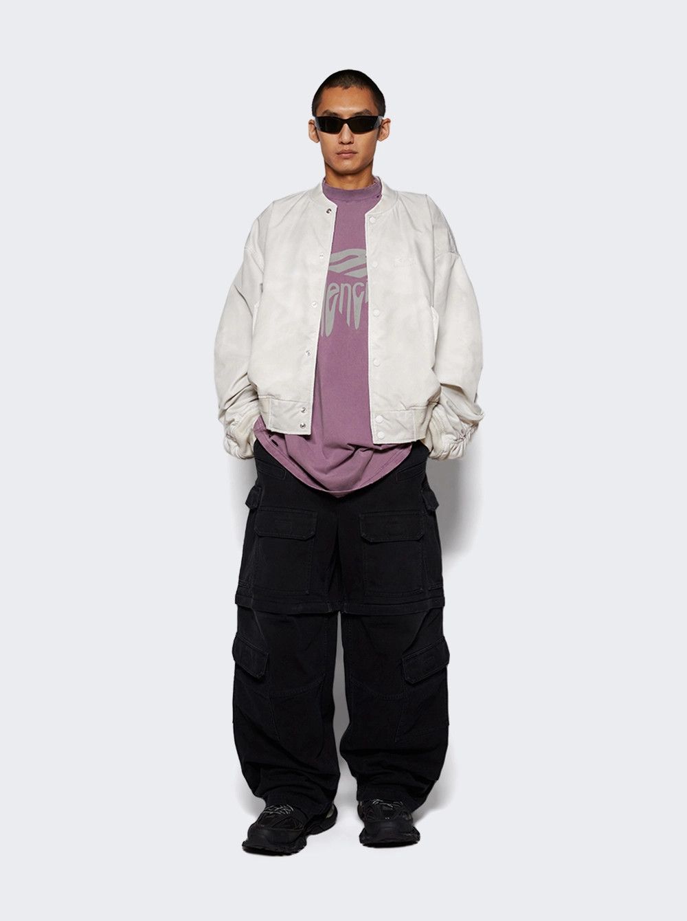 Balenciaga o1w1db10126 3B Liquefied Oversized T-Shirt in Pink Size US M / EU 48-50 / 2 - 5 Thumbnail