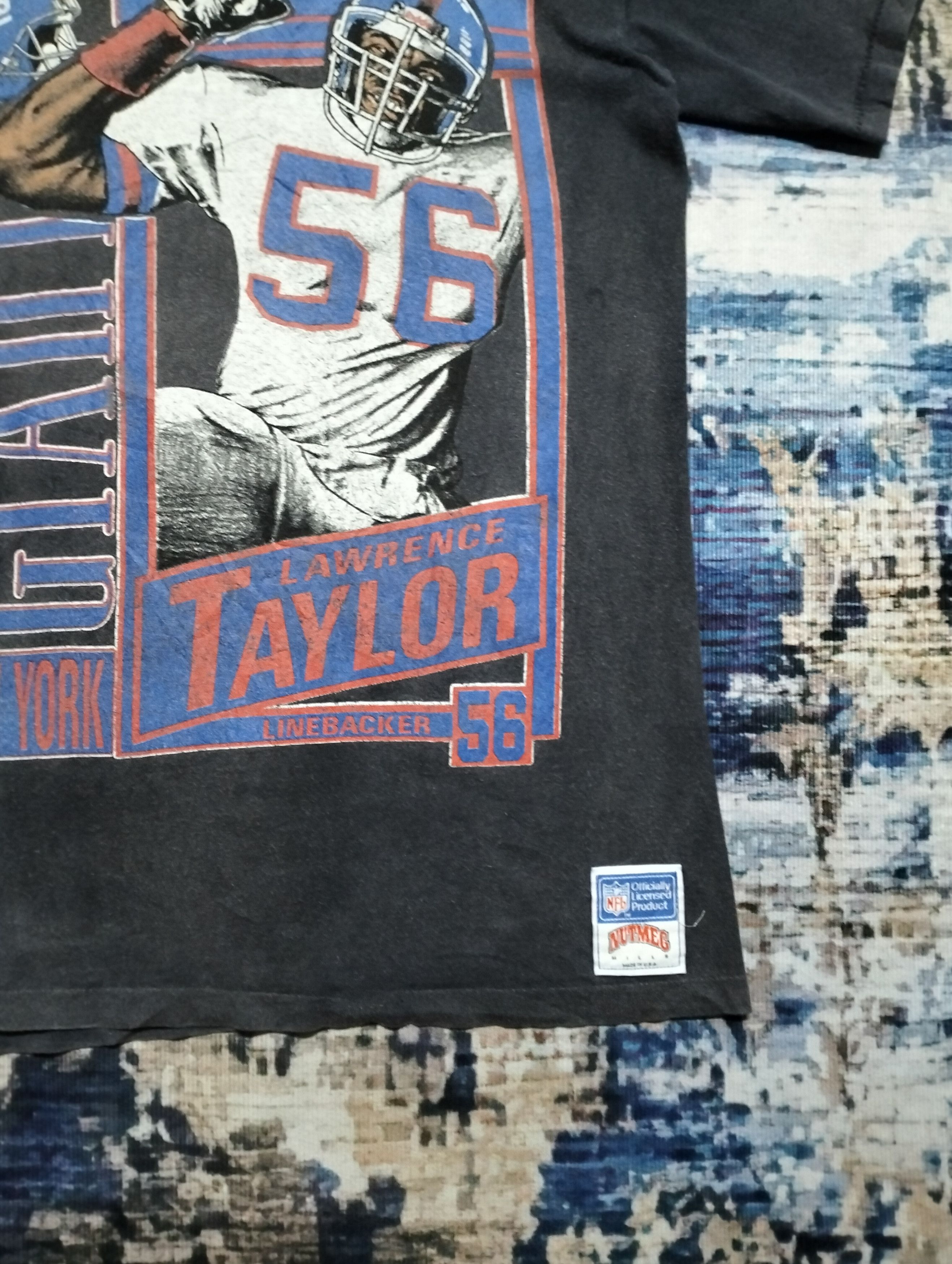 NFL VTG USA Nutmeg Black NFL New York Giants Lawrence Taylor Tee Size US M / EU 48-50 / 2 - 9 Thumbnail