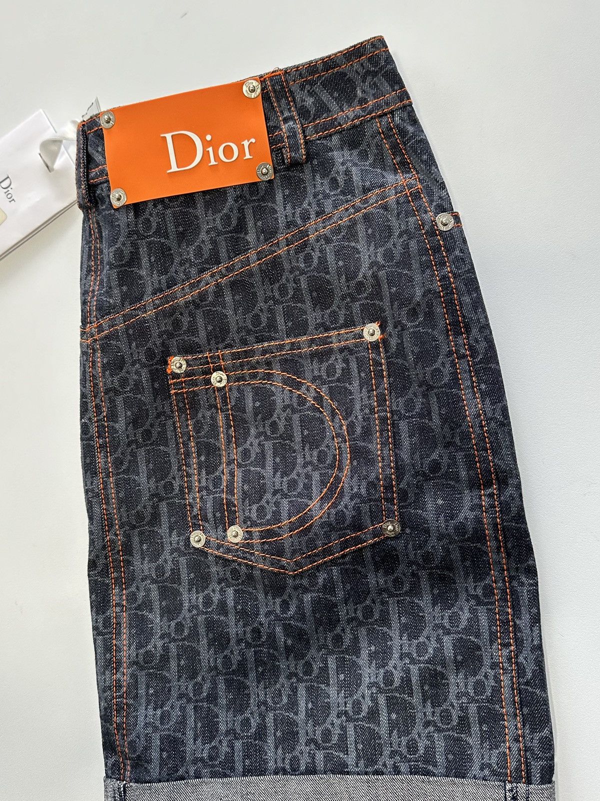 Dior Dior Trotter Denim Flight Mini Skirt Size 36" / US 14 / IT 50 - 8 Thumbnail