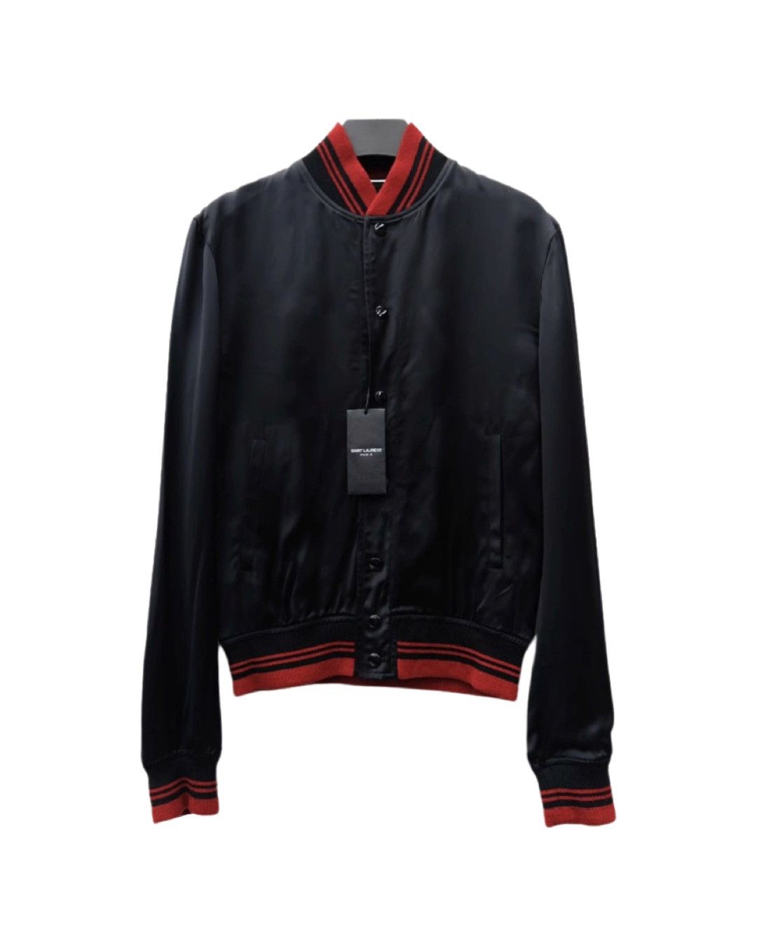 Hedi Slimane × Saint Laurent Paris SS15 Mr X embellished sequin satin bomber jacket Size US M / EU 48-50 / 2 - 2 Thumbnail