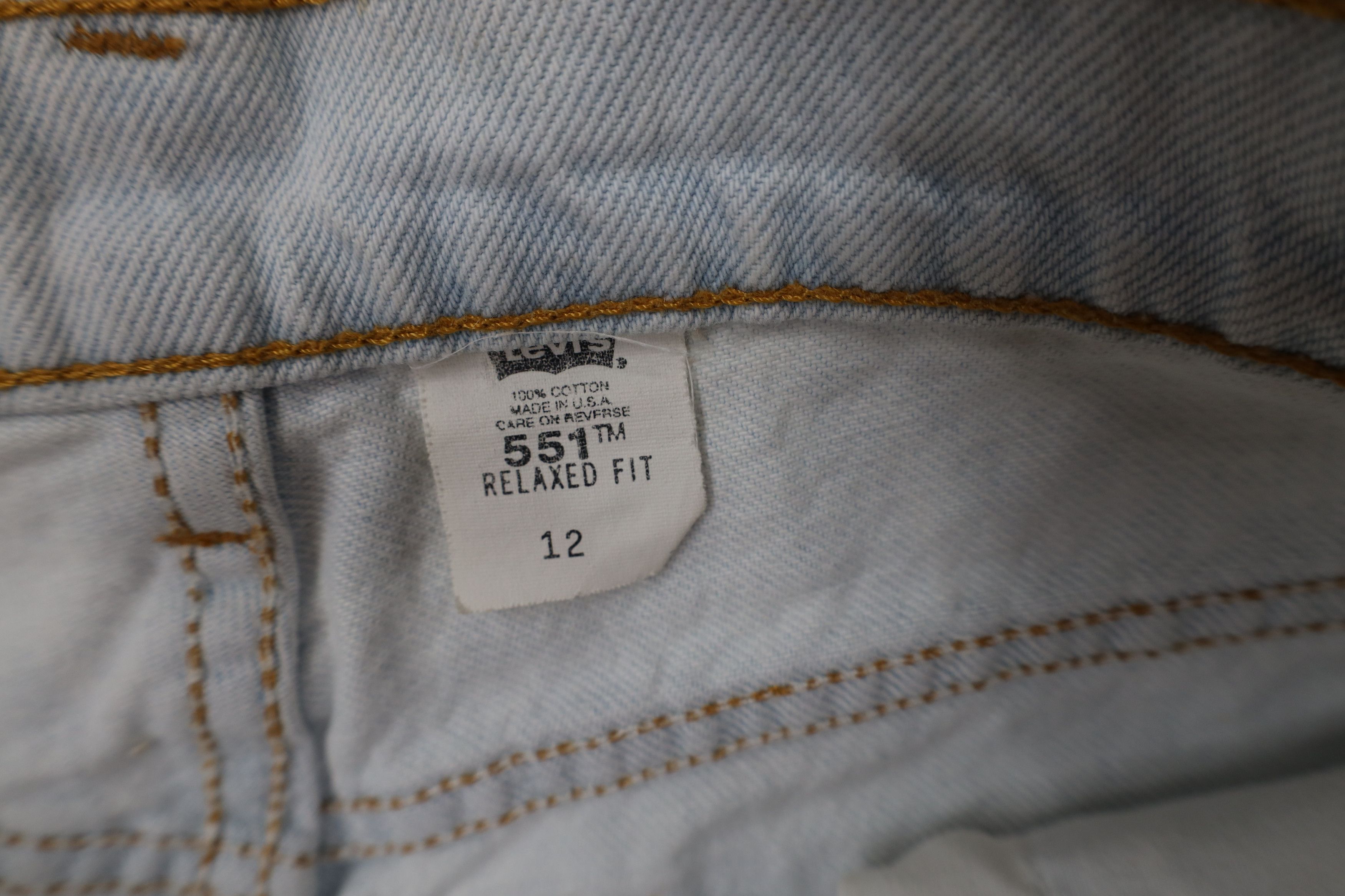 Levi's Vintage 90s Levis 551 Relaxed Denim Jean Shorts Jorts USA Size 34" / US 12 / IT 48 - 9 Thumbnail