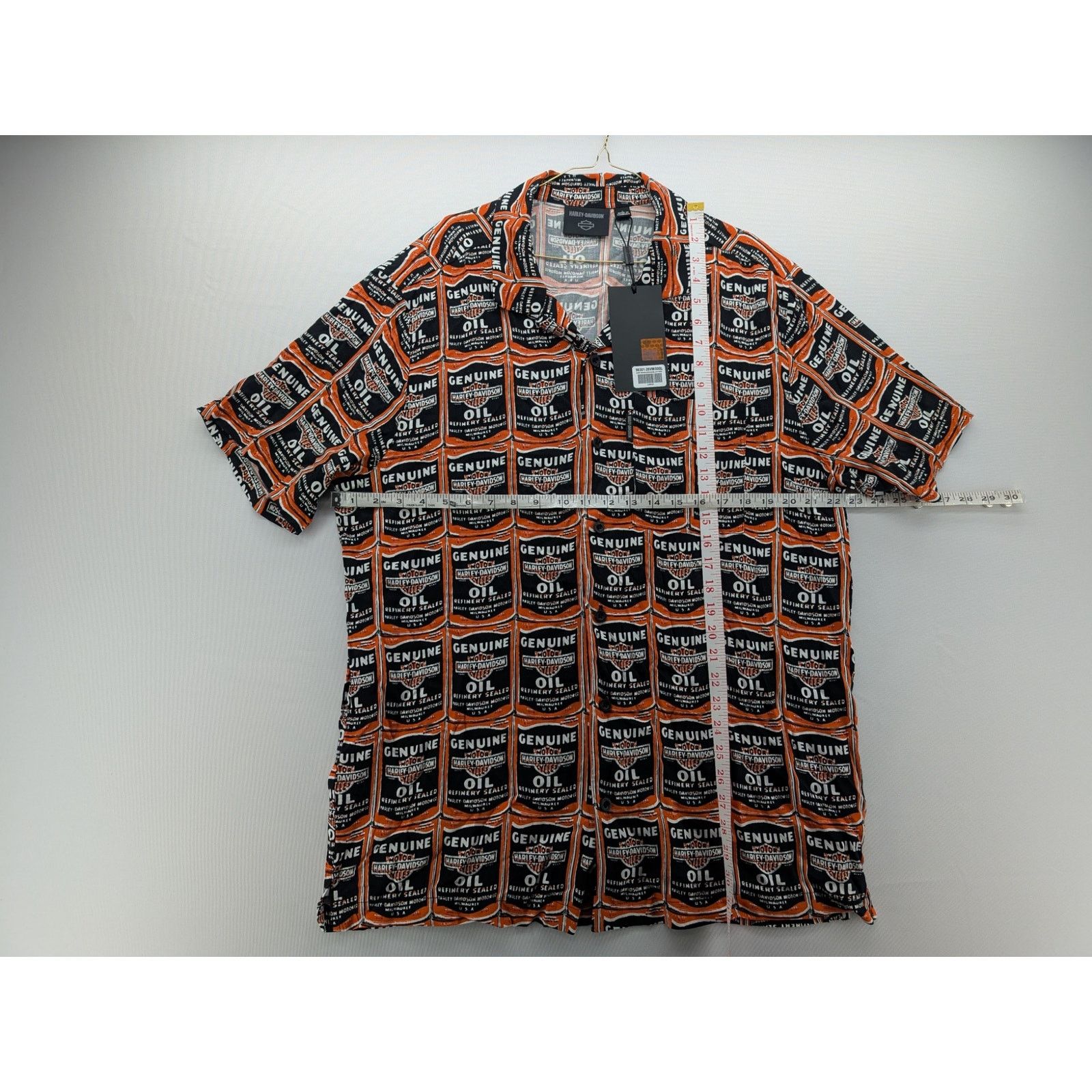 Harley Davidson NWT Harley Davidson Men's H-D Essential Oil Can Aloha Shirt Size US M / EU 48-50 / 2 - 6 Thumbnail