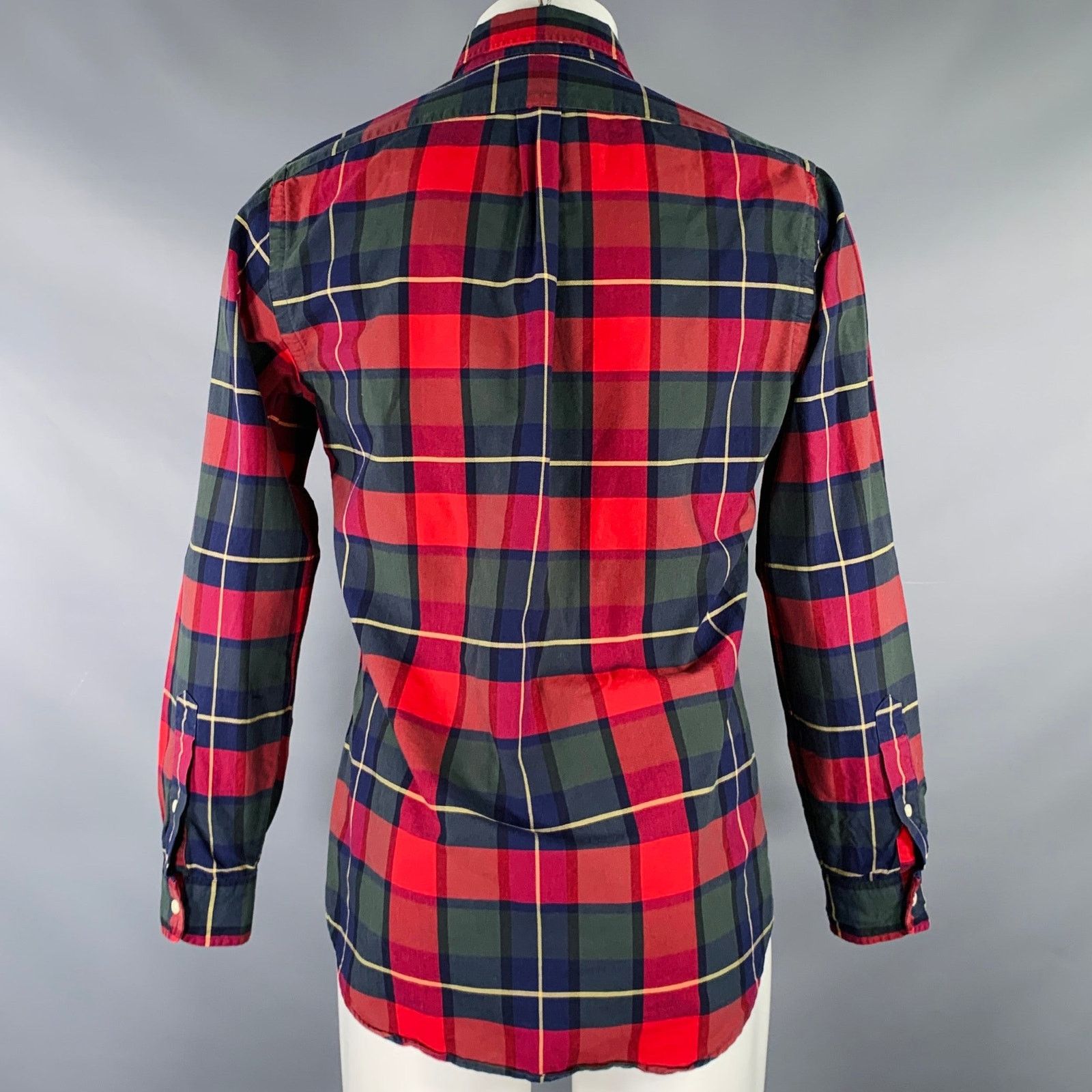 Ralph Lauren Red Blue Green Plaid Woven Button Down Long Sleeve Shirt Size US S / EU 44-46 / 1 - 4 Thumbnail