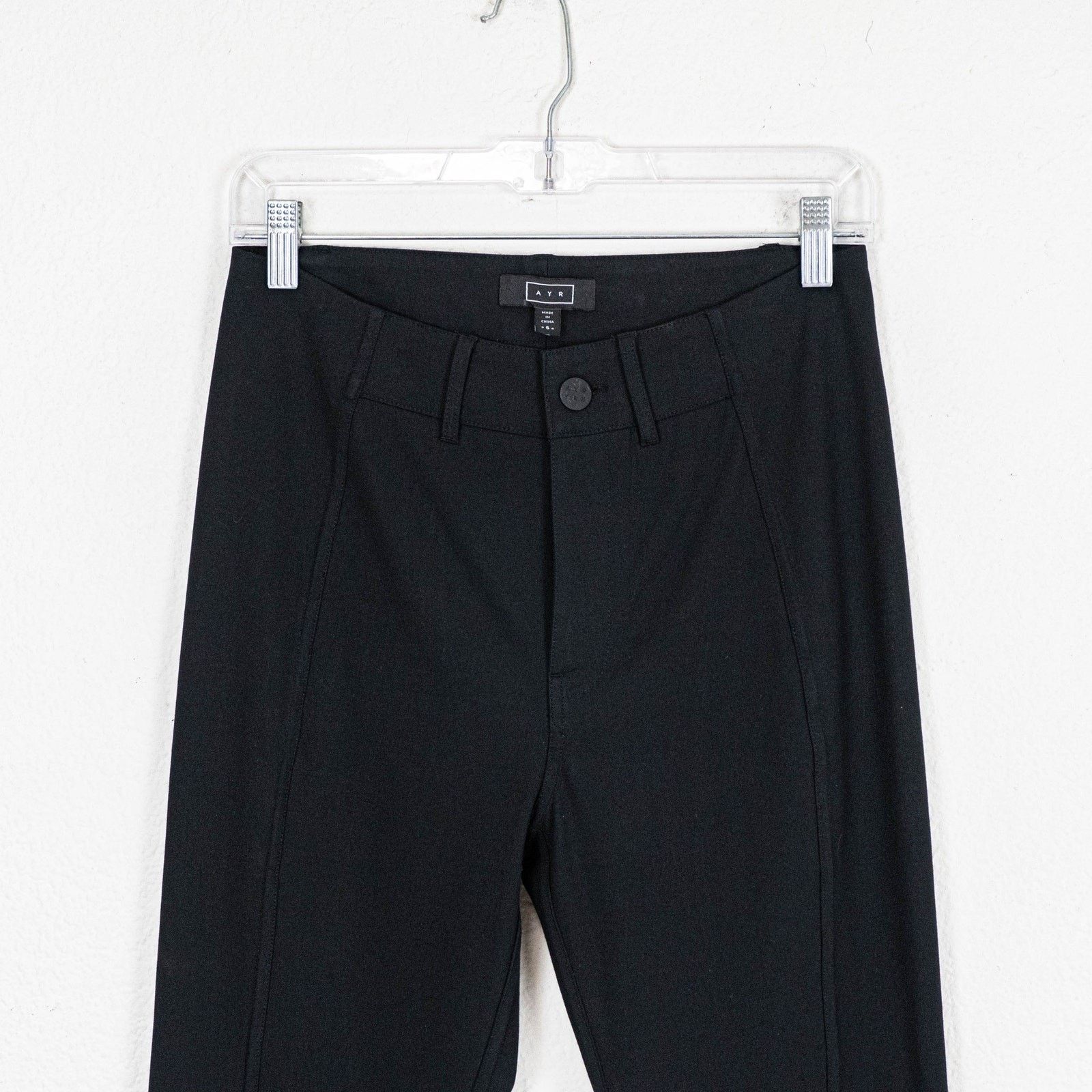AYR AYR the Sizzle Split cuff stretch pants in black size 6 Size 28" / US 6 / IT 42 - 10 Thumbnail